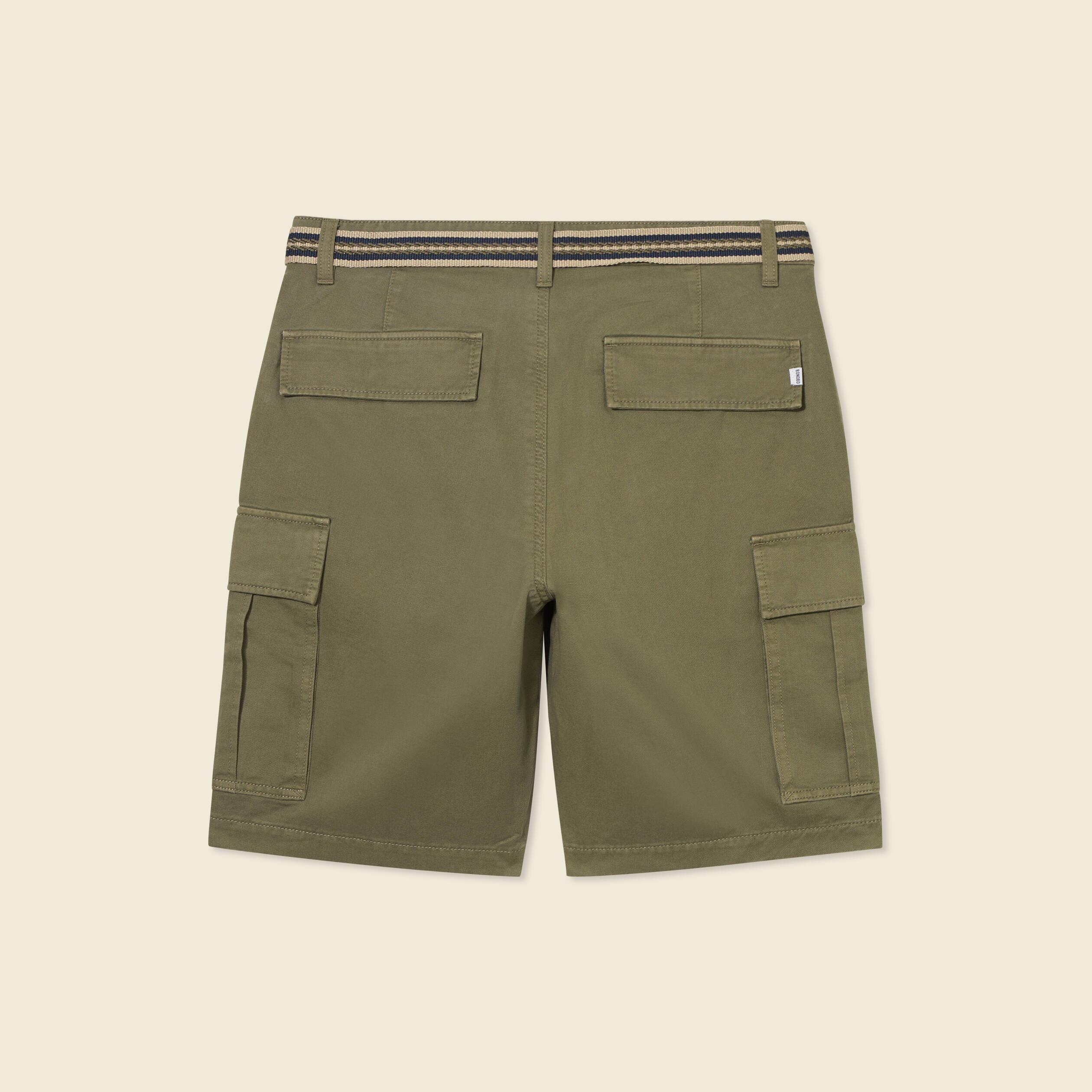 bermuda droit cargo ceinture vert kaki homme Bermuda droit cargo ceinture vert kaki homme