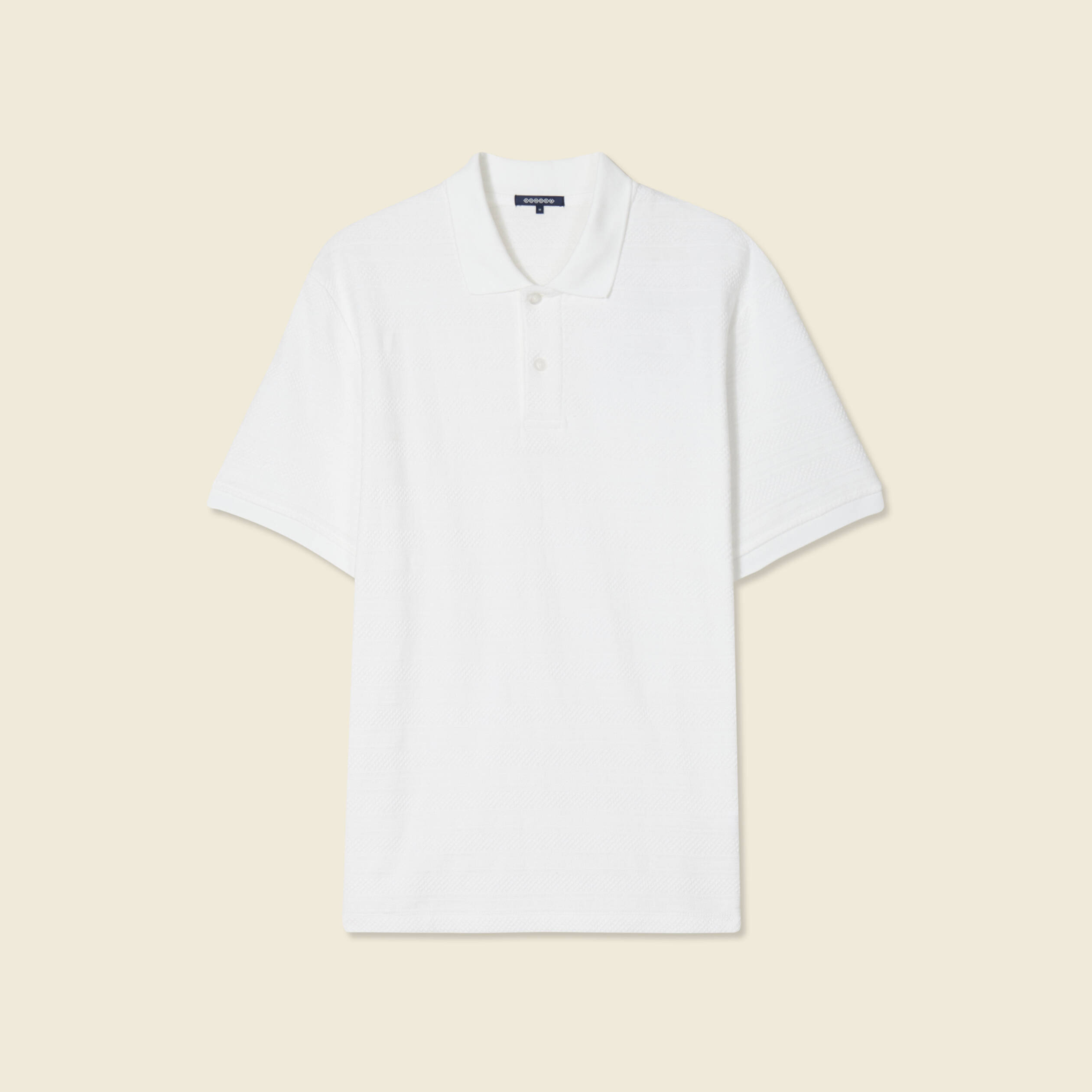 Polo manches courtes ecru homme