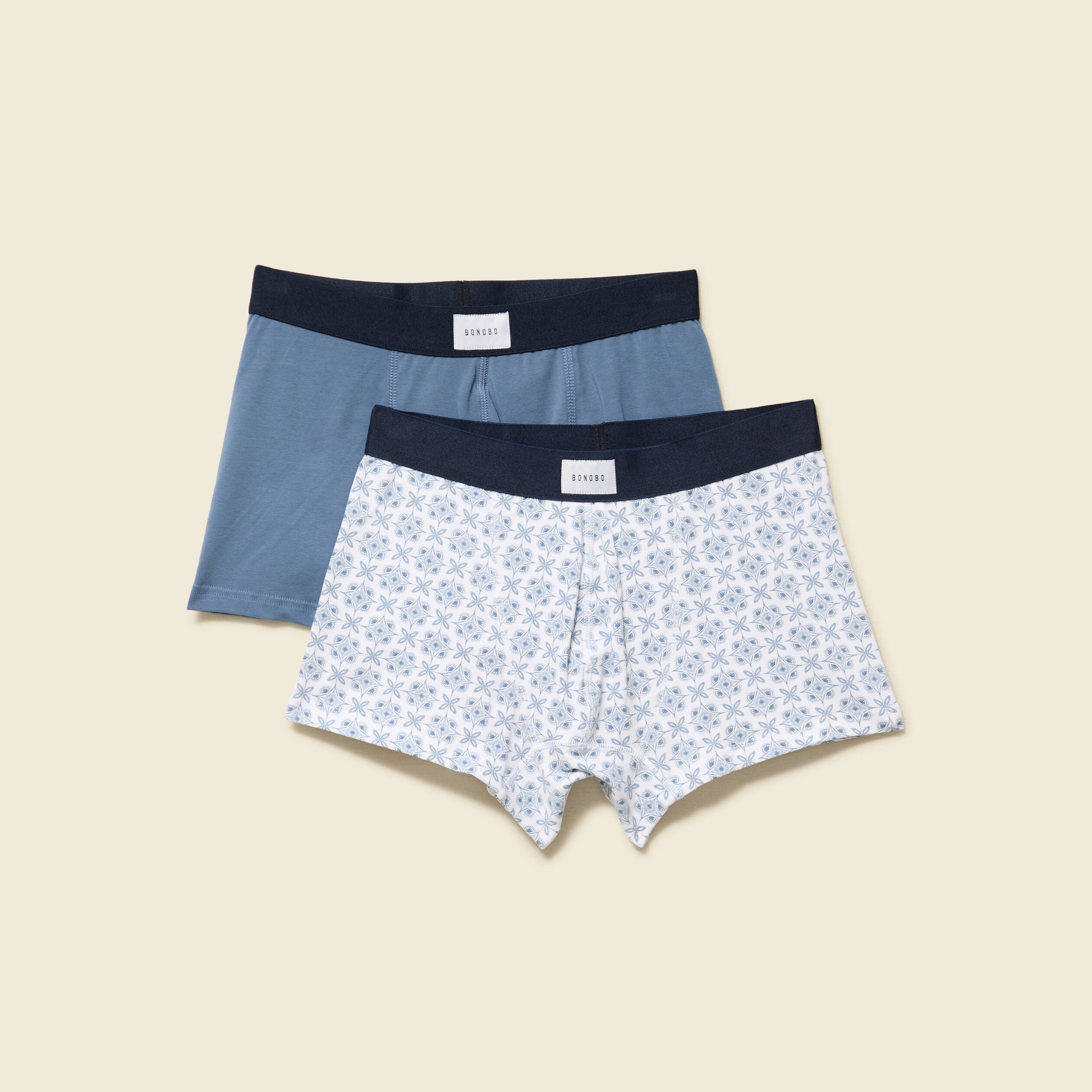 pack de 2 boxers bleu fonce homme Pack de 2 boxers bleu foncé homme