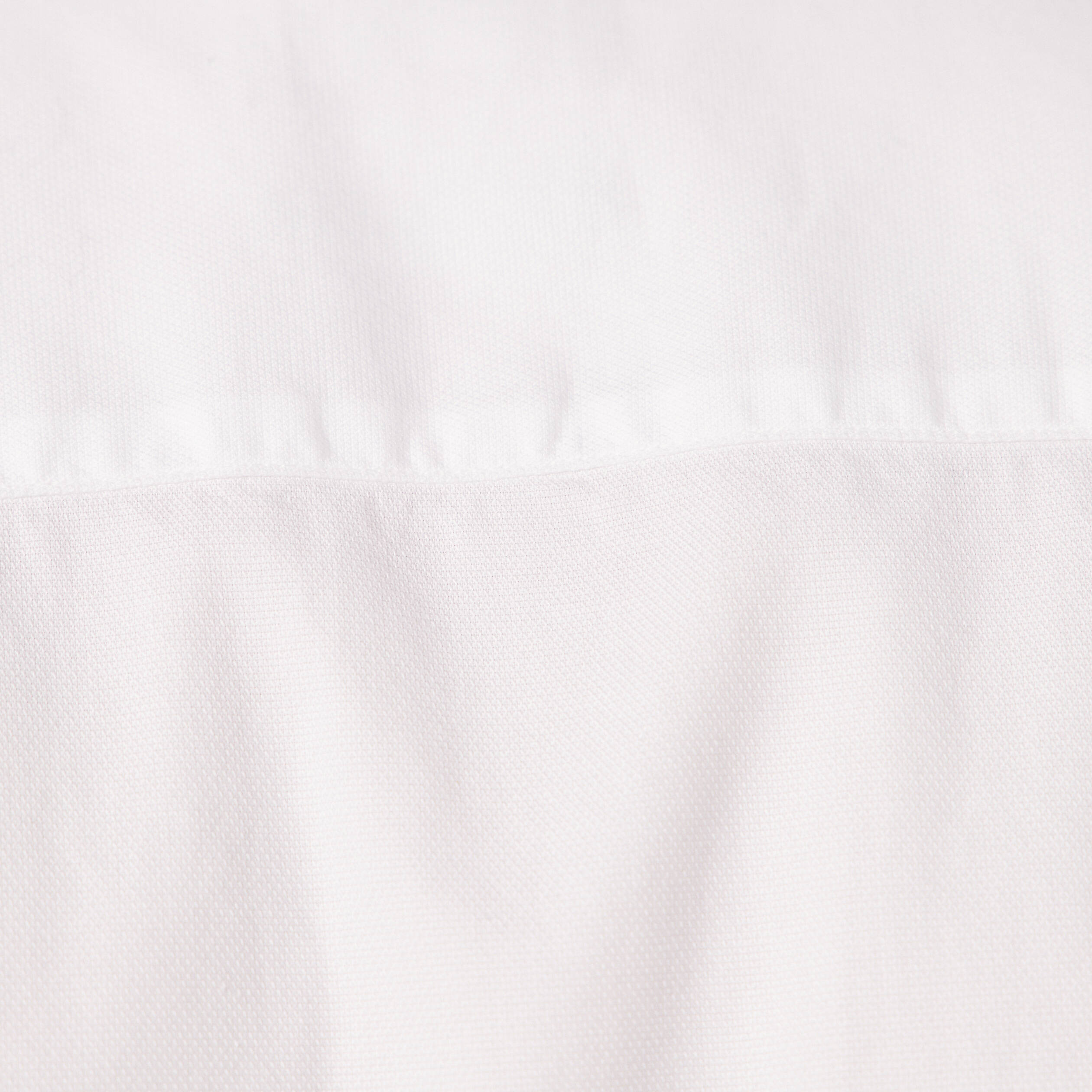 Col cintr&eacute; en coton manches longues blanc homme
