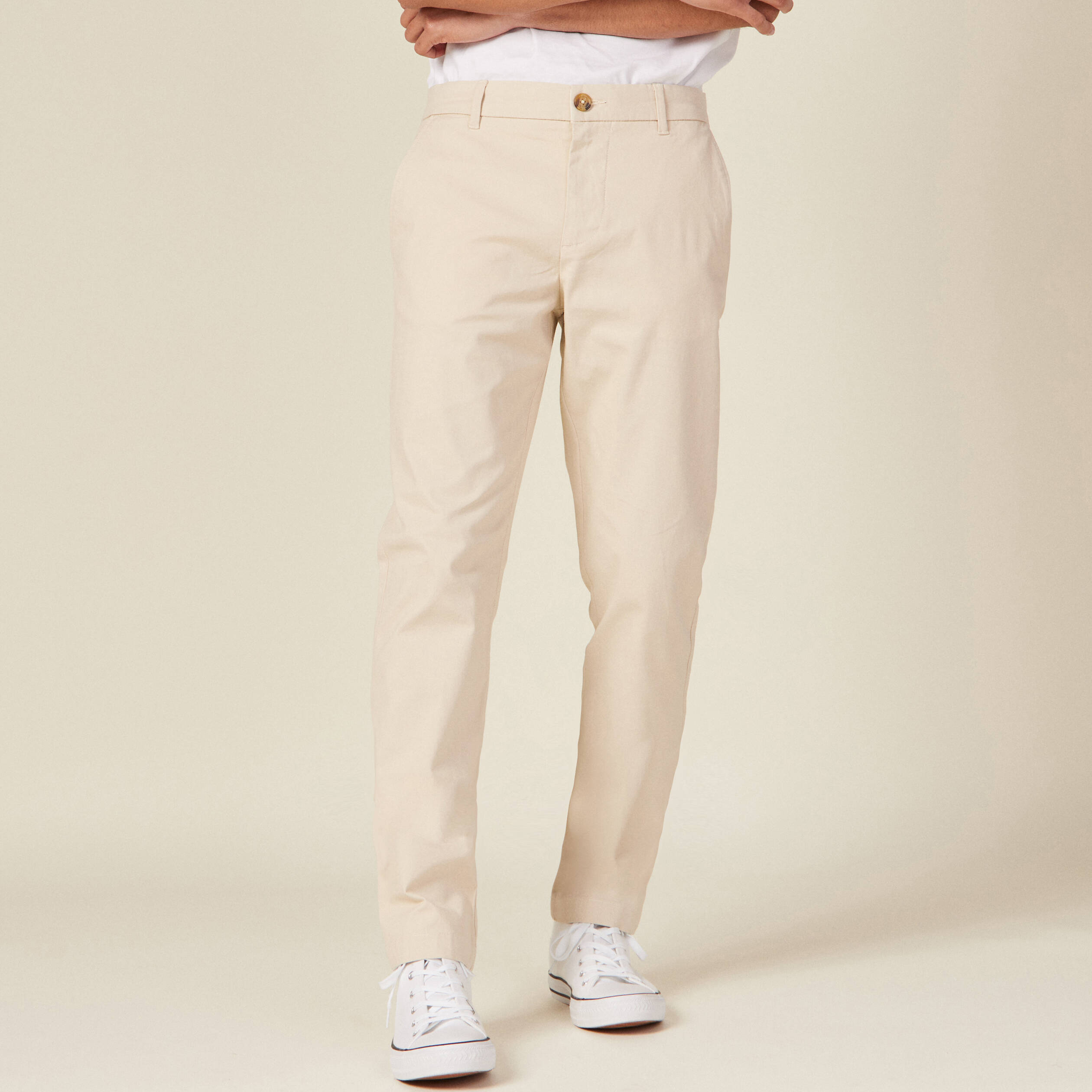 Pantalon chino longueur 32 sable homme
