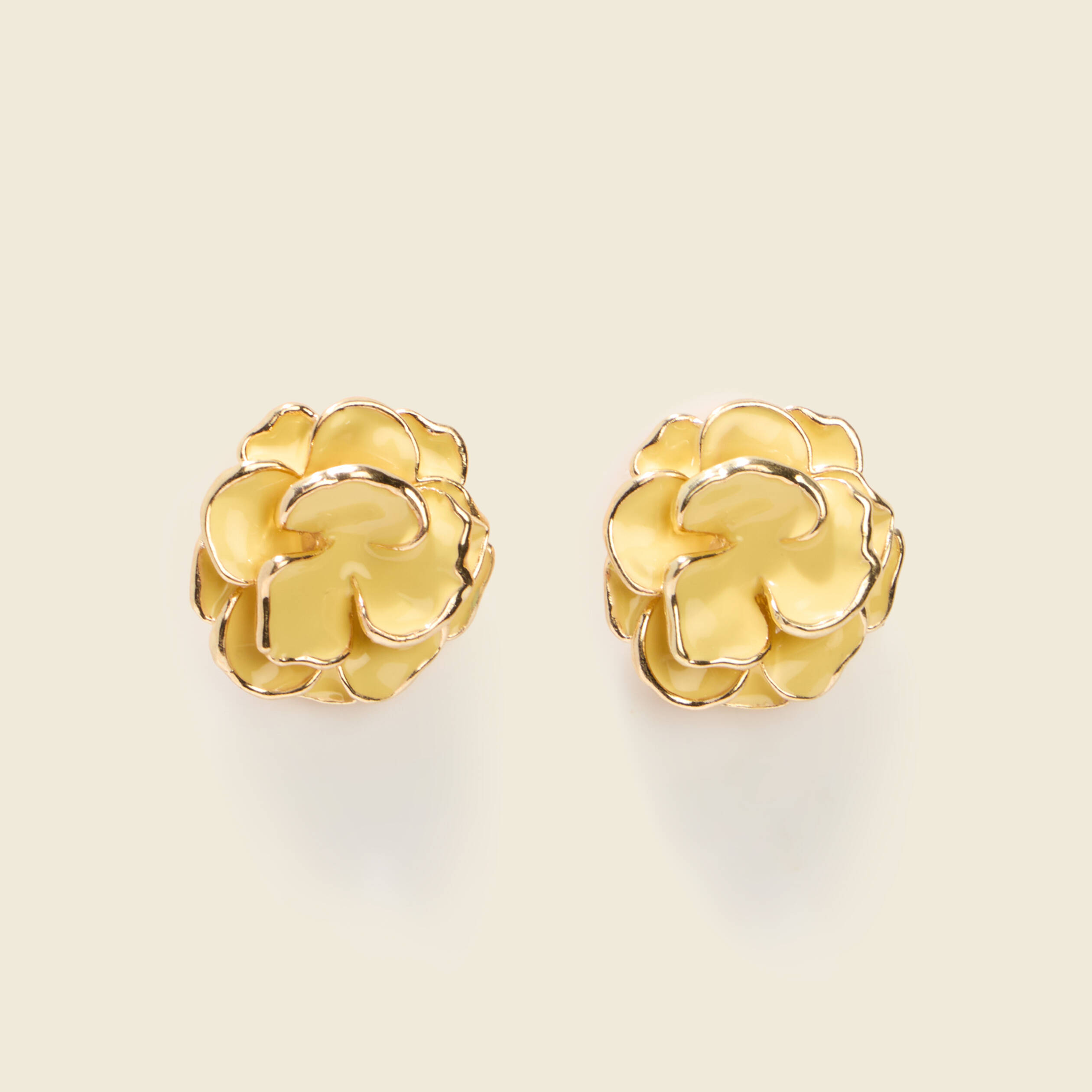 Boucles d'oreilles jaune pastel femme