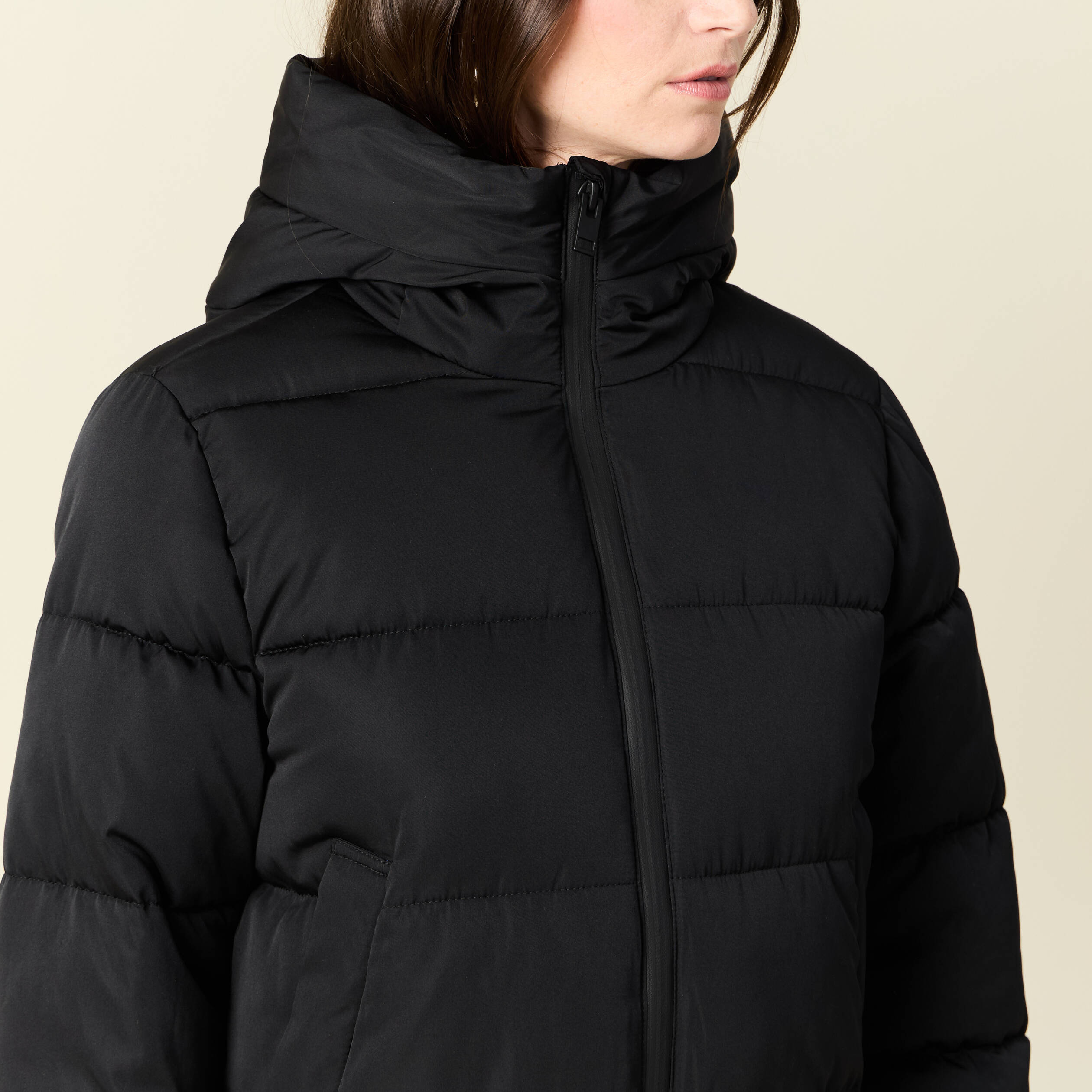 doudoune longue a capuche noir femme Doudoune longue à capuche noir femme