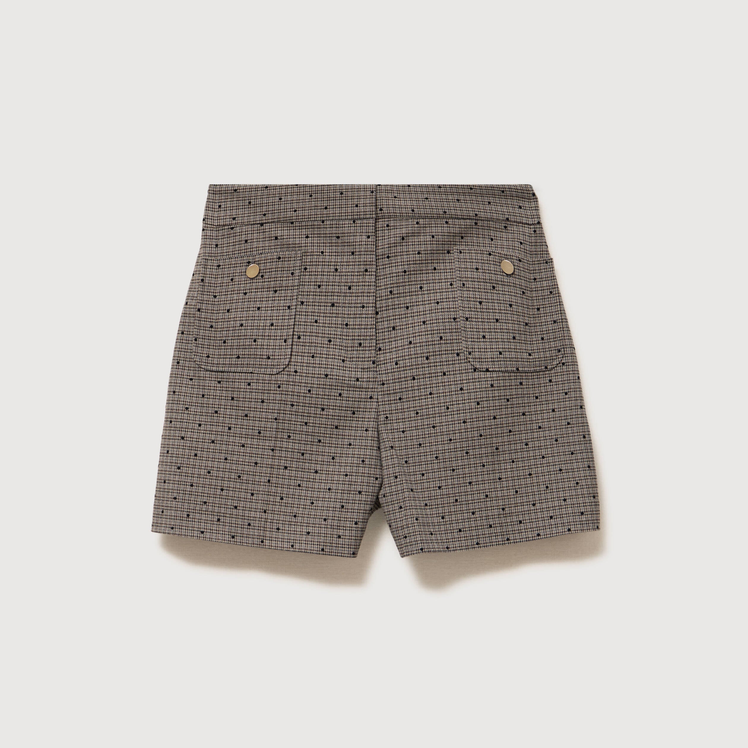 Short taille haute gris femme