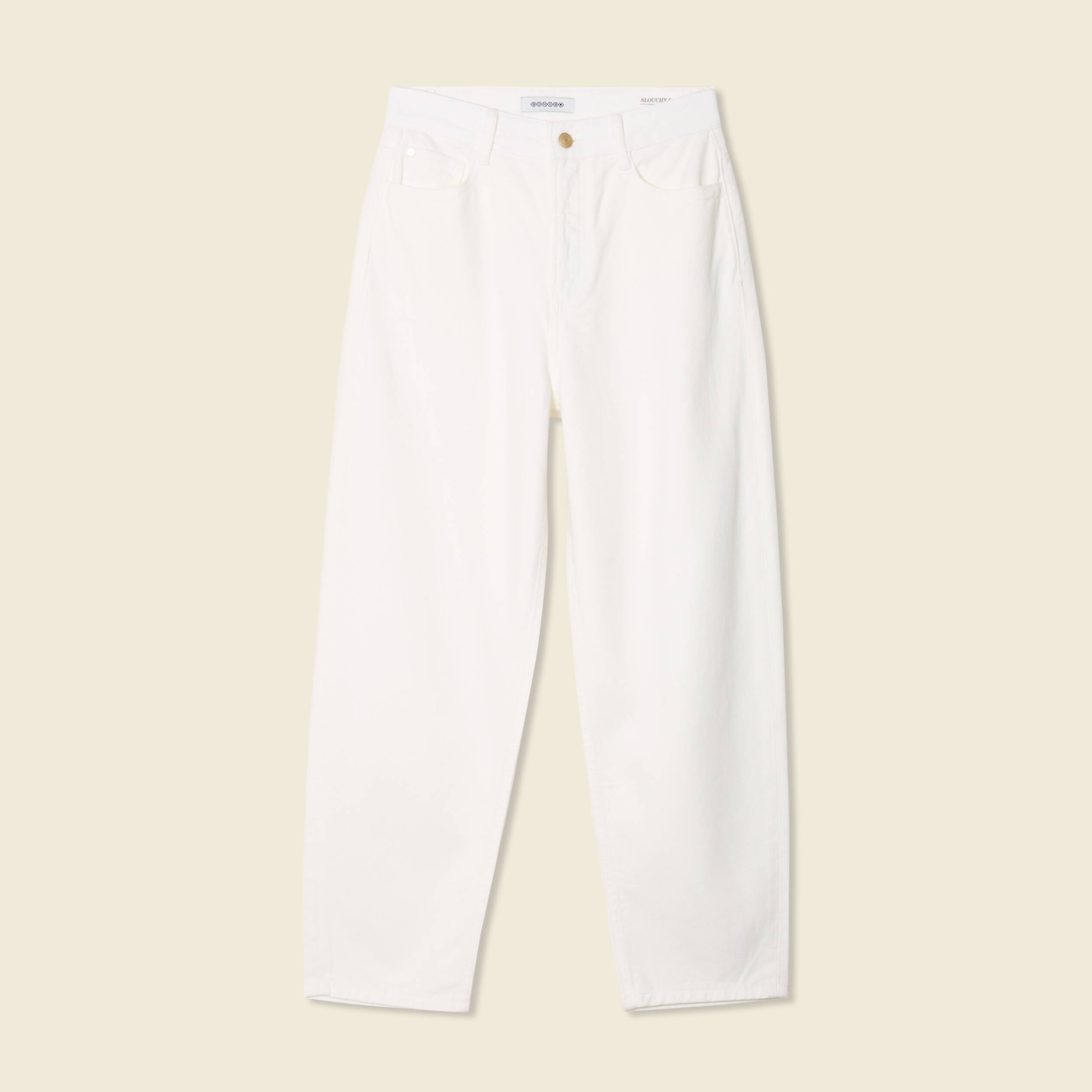 pantalon slouchy 78eme ecru femme Pantalon slouchy 7/8ème ecru femme