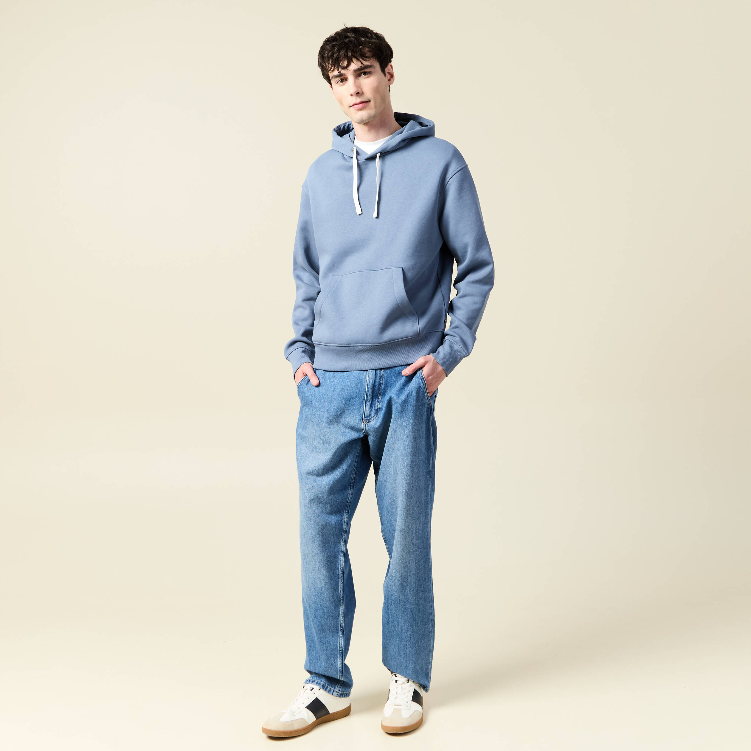 sweat a capuche bleu fonce homme Sweat à capuche bleu foncé homme