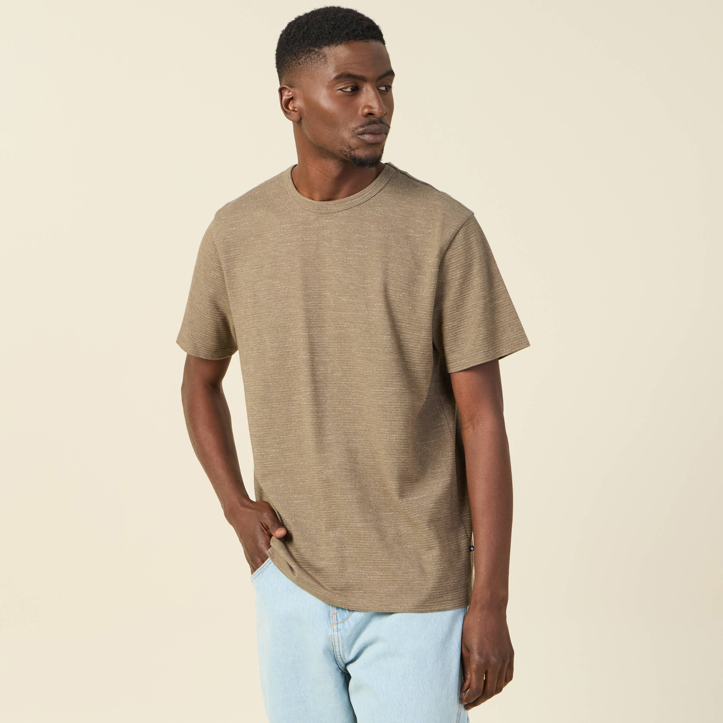 t shirt manches courtes vert kaki homme T-shirt manches courtes vert kaki homme