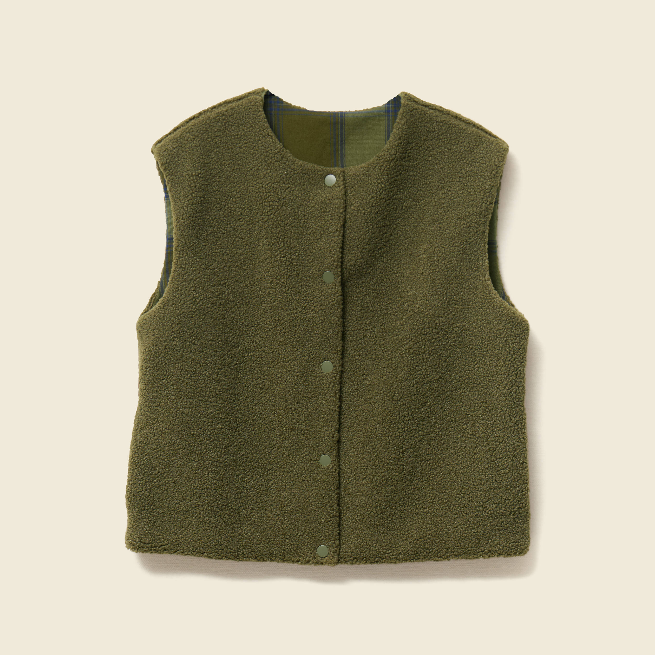 Gilet sans manches vert kaki femme