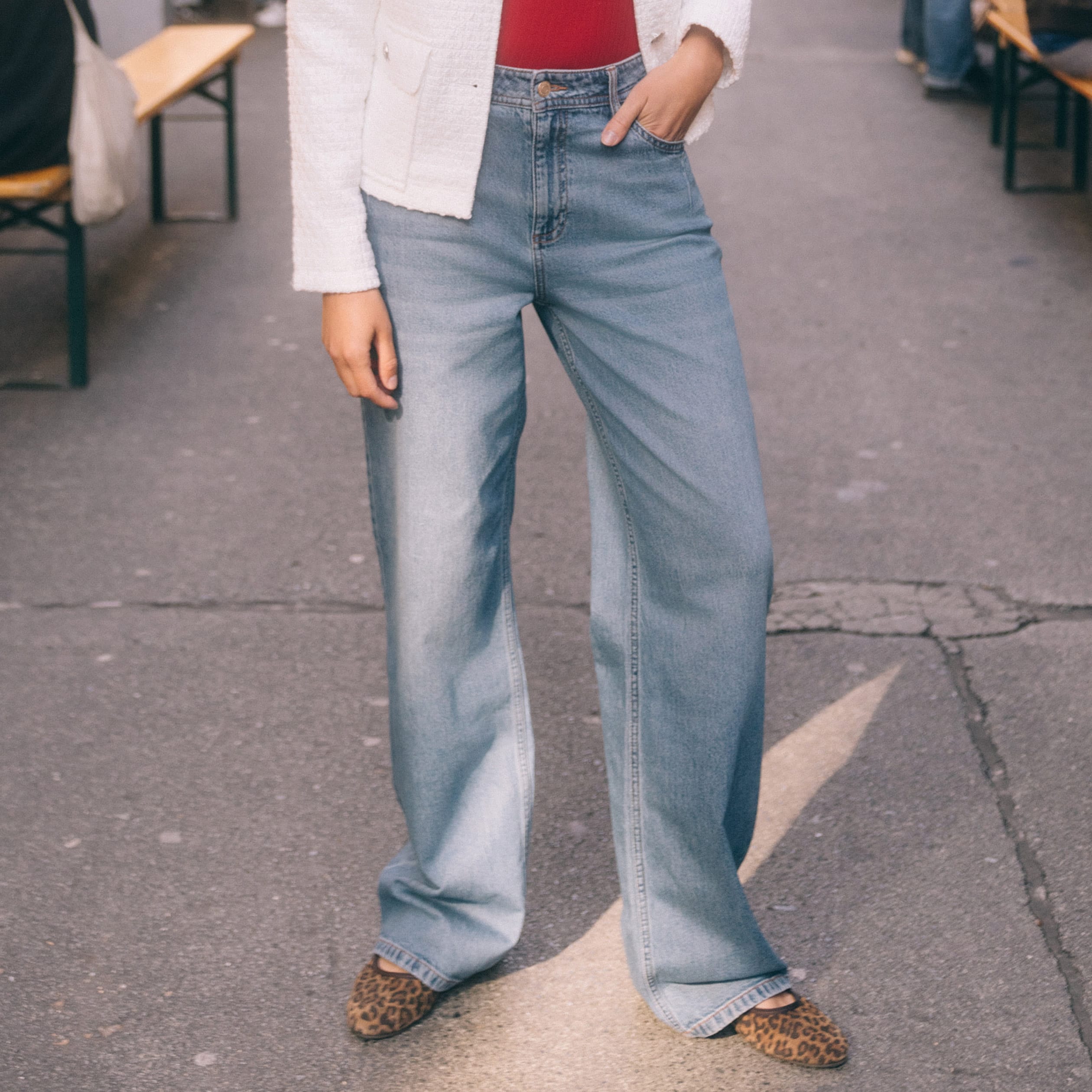 Taille Haute Jean DÃ©chirÃ© Grande Taille Jean Large Jean