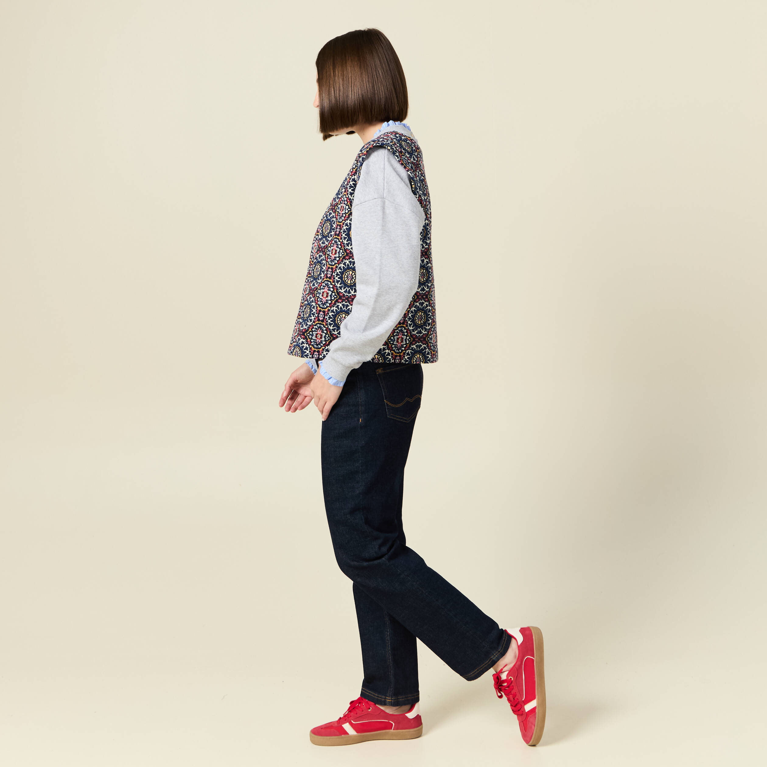 gilet eco responsable bleu marine femme Gilet éco-responsable bleu marine femme