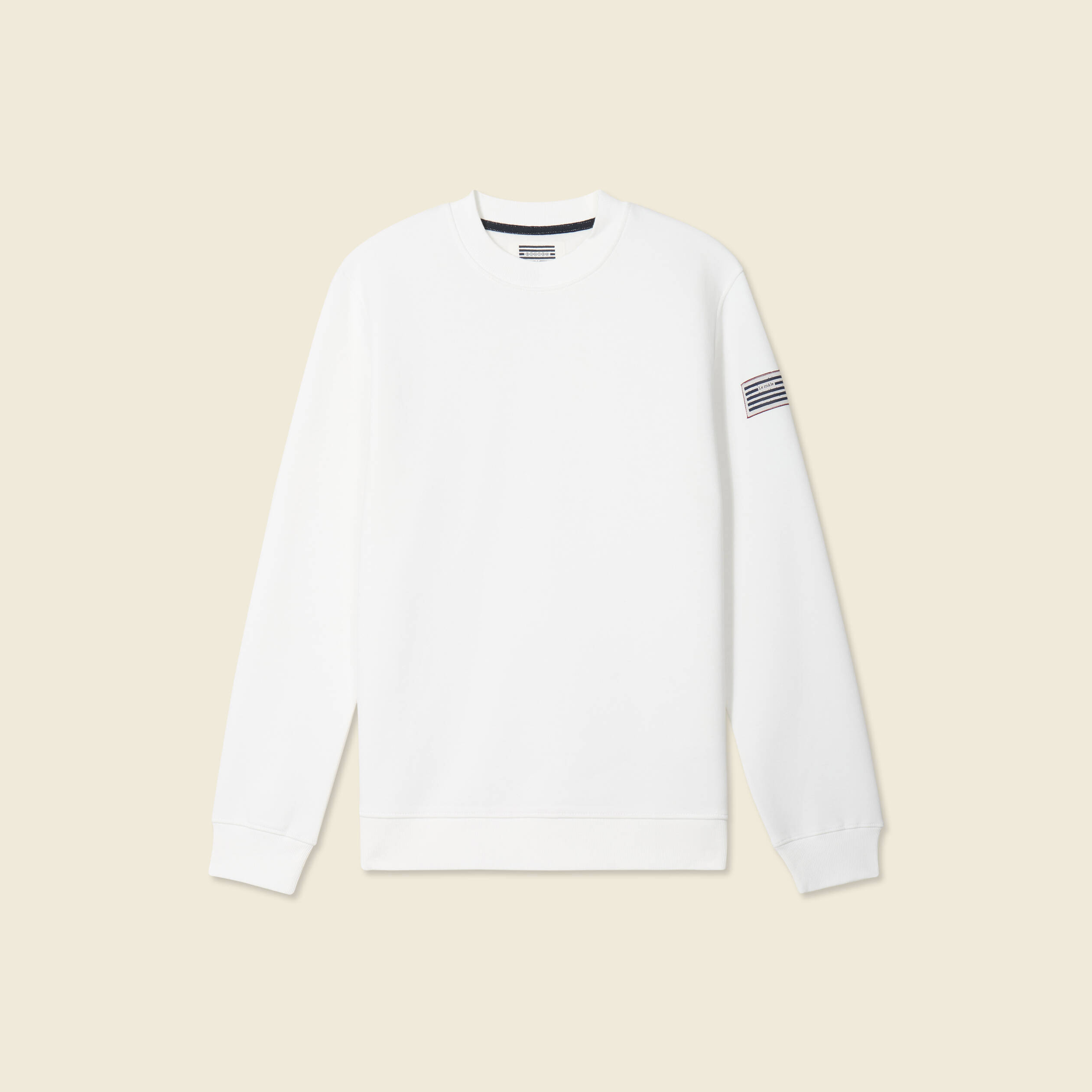 Sweat manches longues ecru homme