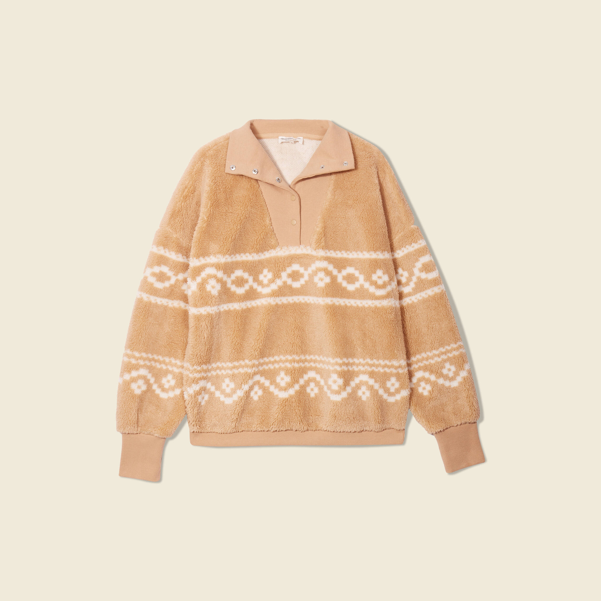 Sweat éco-responsable beige femme
