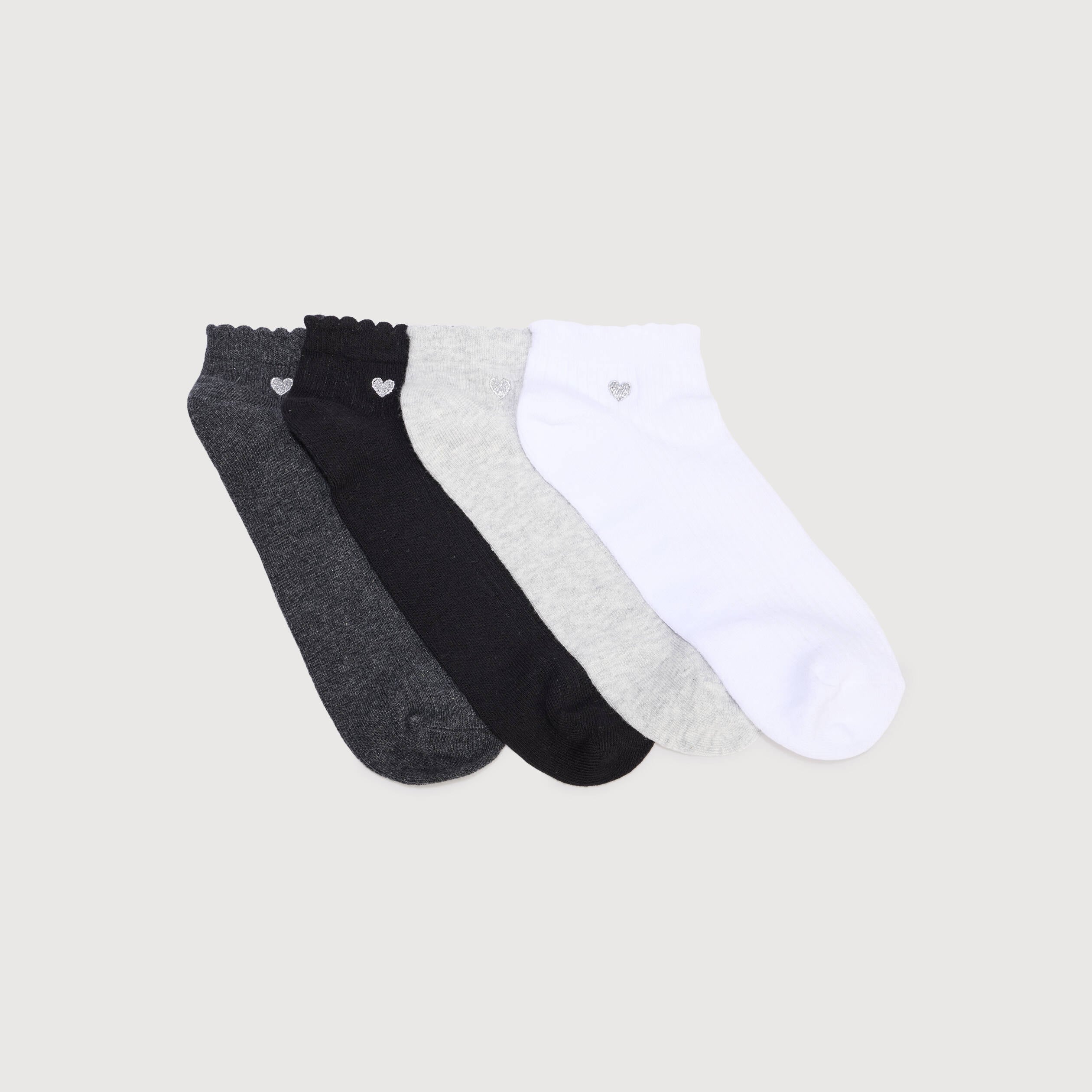 Lot de 4 paires de chaussettes noir femme
