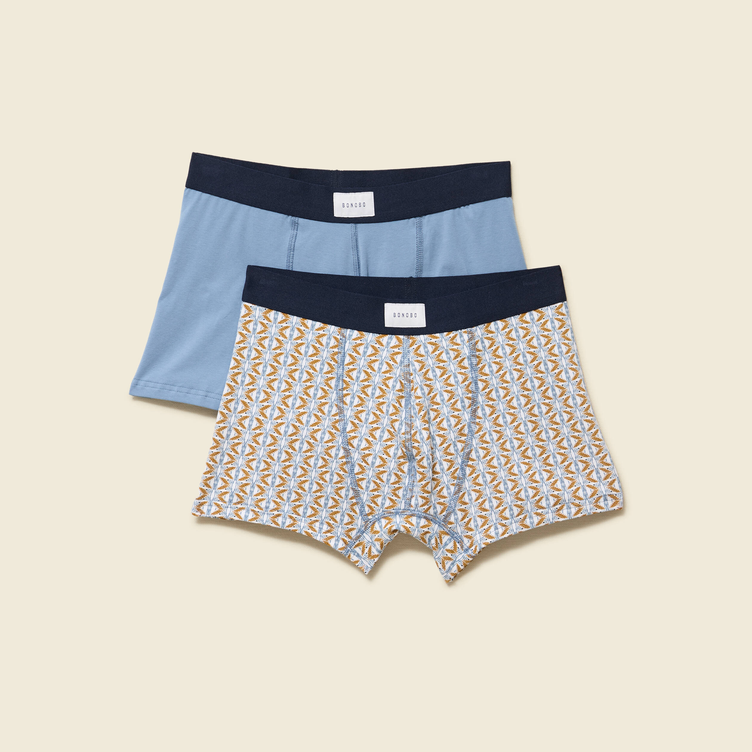 pack de 2 boxers bleu gris homme Pack de 2 boxers bleu gris homme