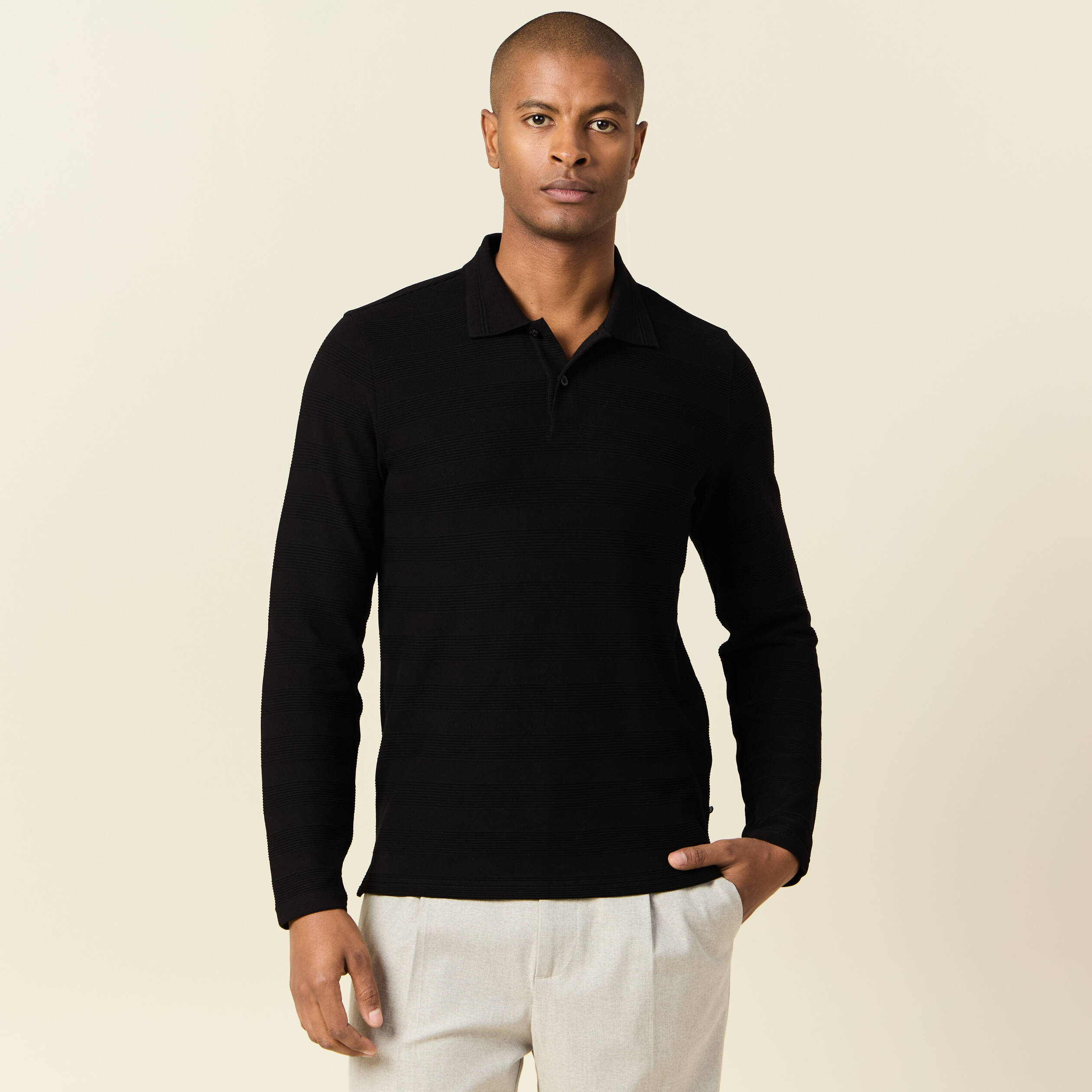 polo lour à manches longues pour homme - polo manches longues homme