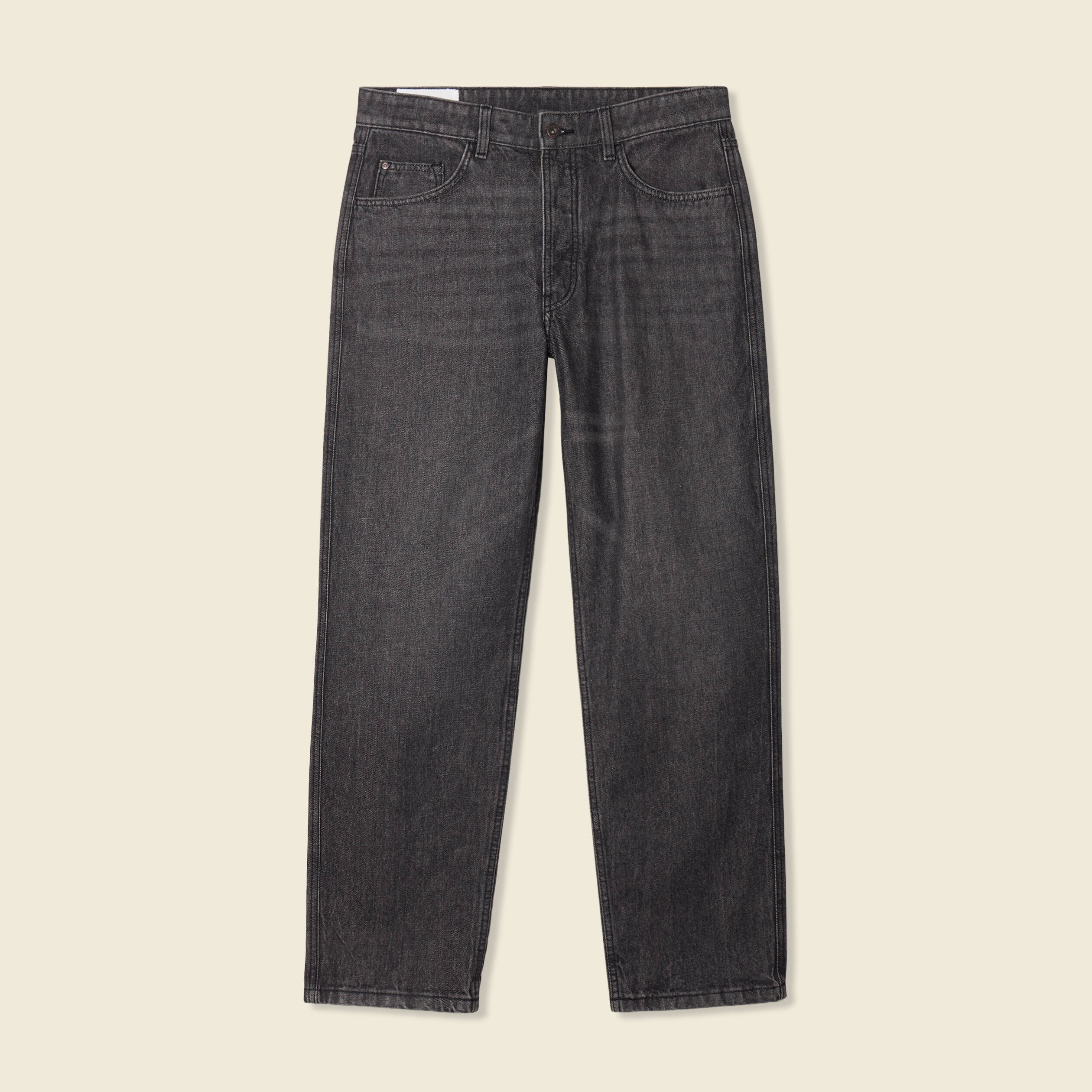 Jeans relax 5 poches denim snow noir homme