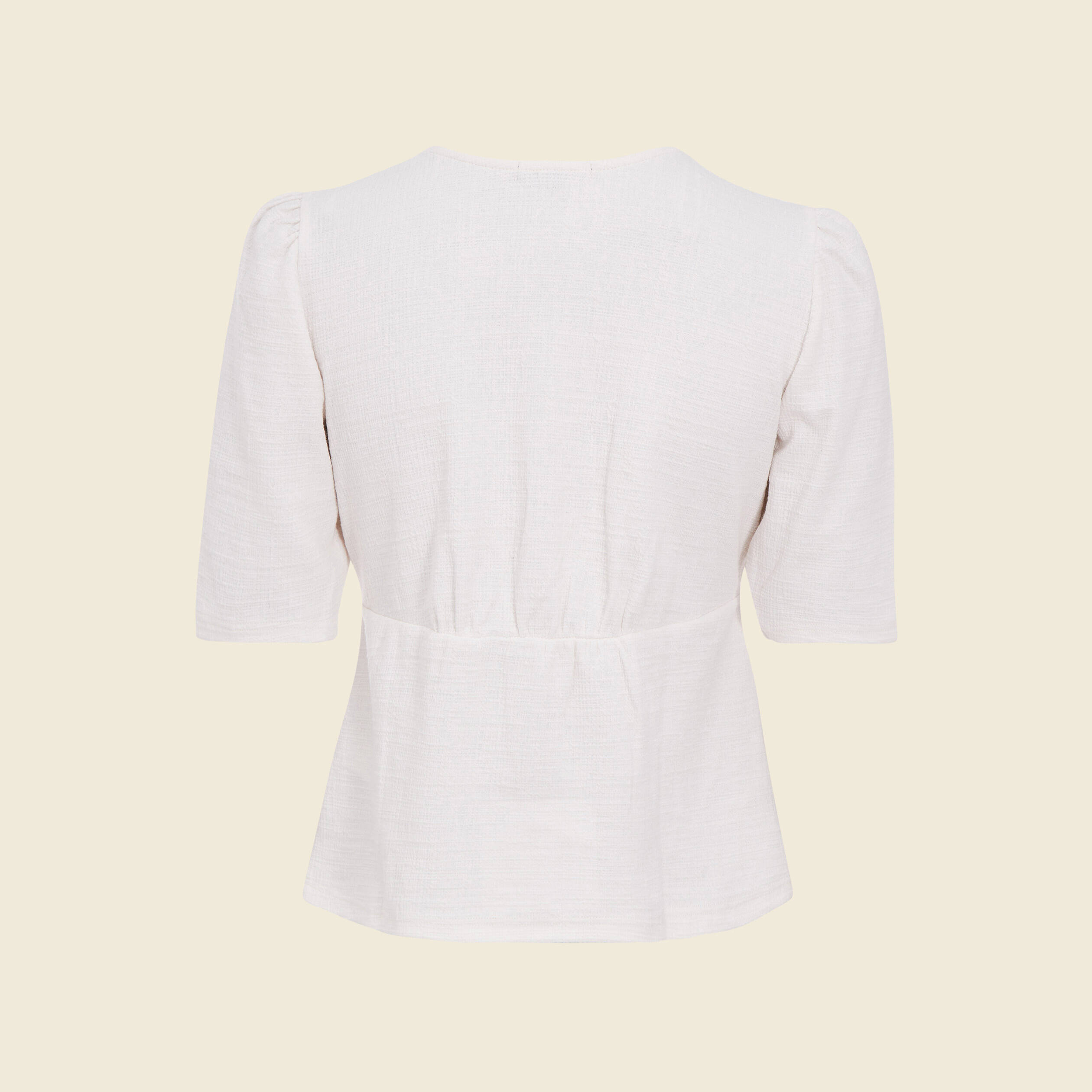 t shirt boutonne a manches courtes ecru femme T-shirt boutonné à manches courtes ecru femme