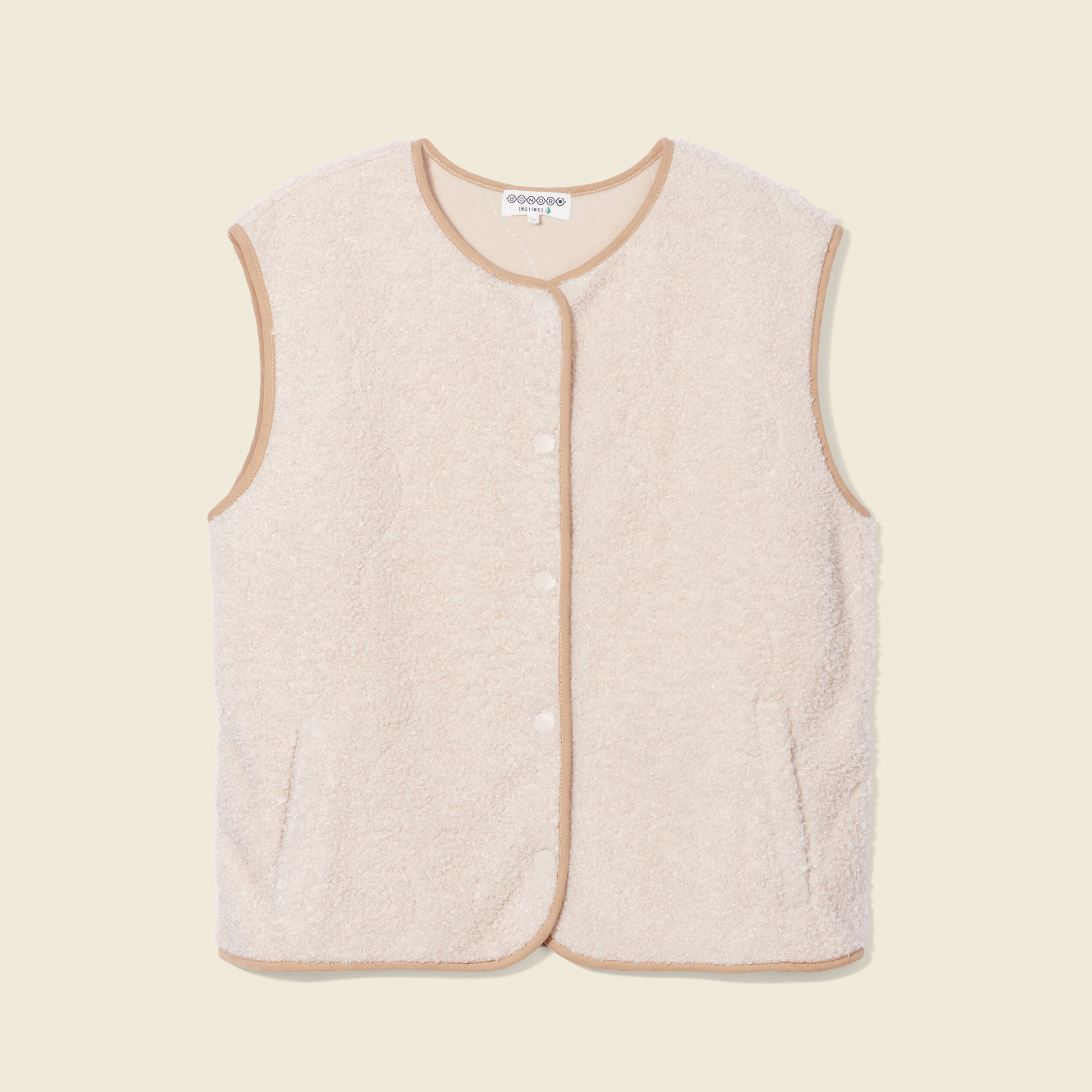 gilet eco responsable ecru femme Gilet éco-responsable ecru femme