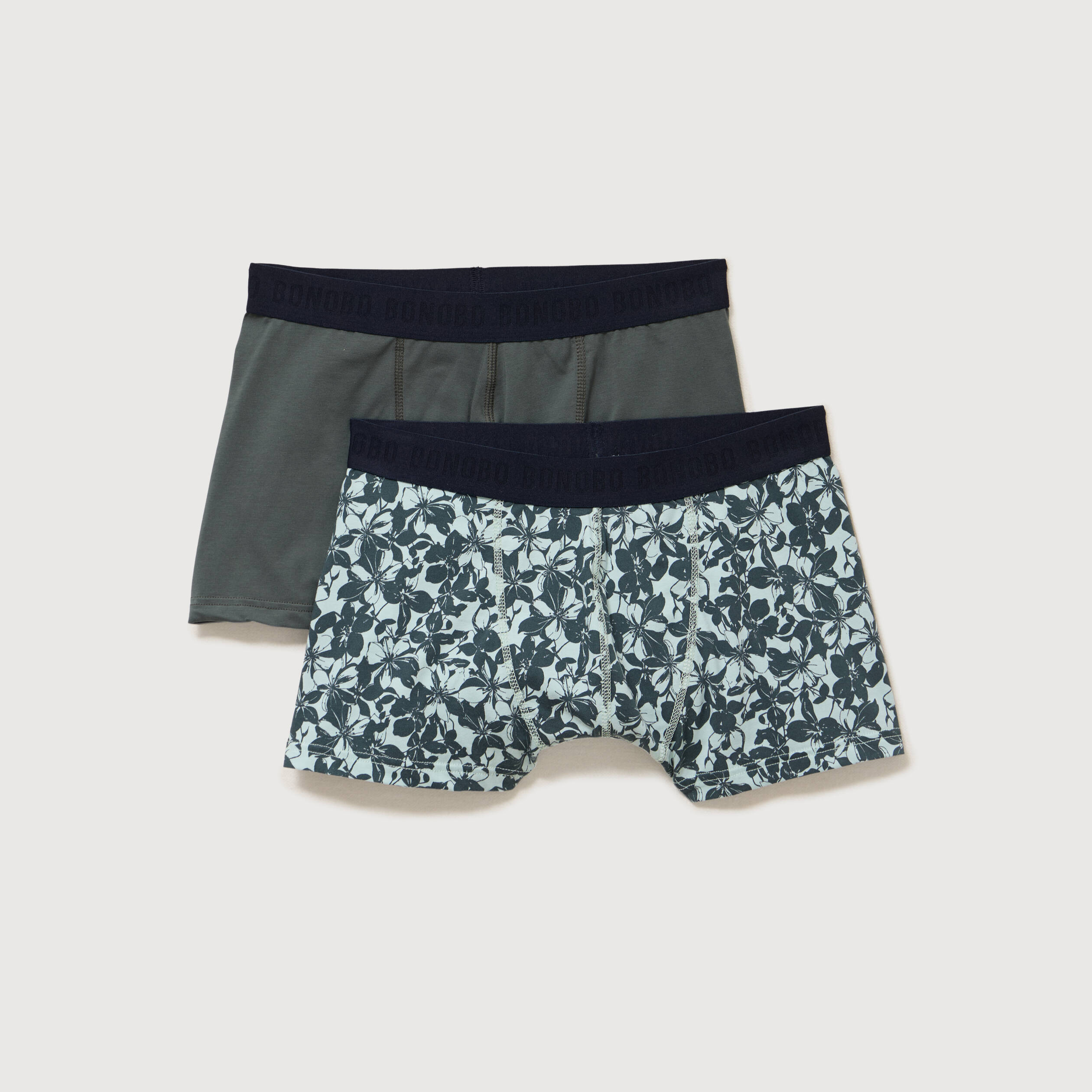 Lot de 2 boxers bleu gris homme