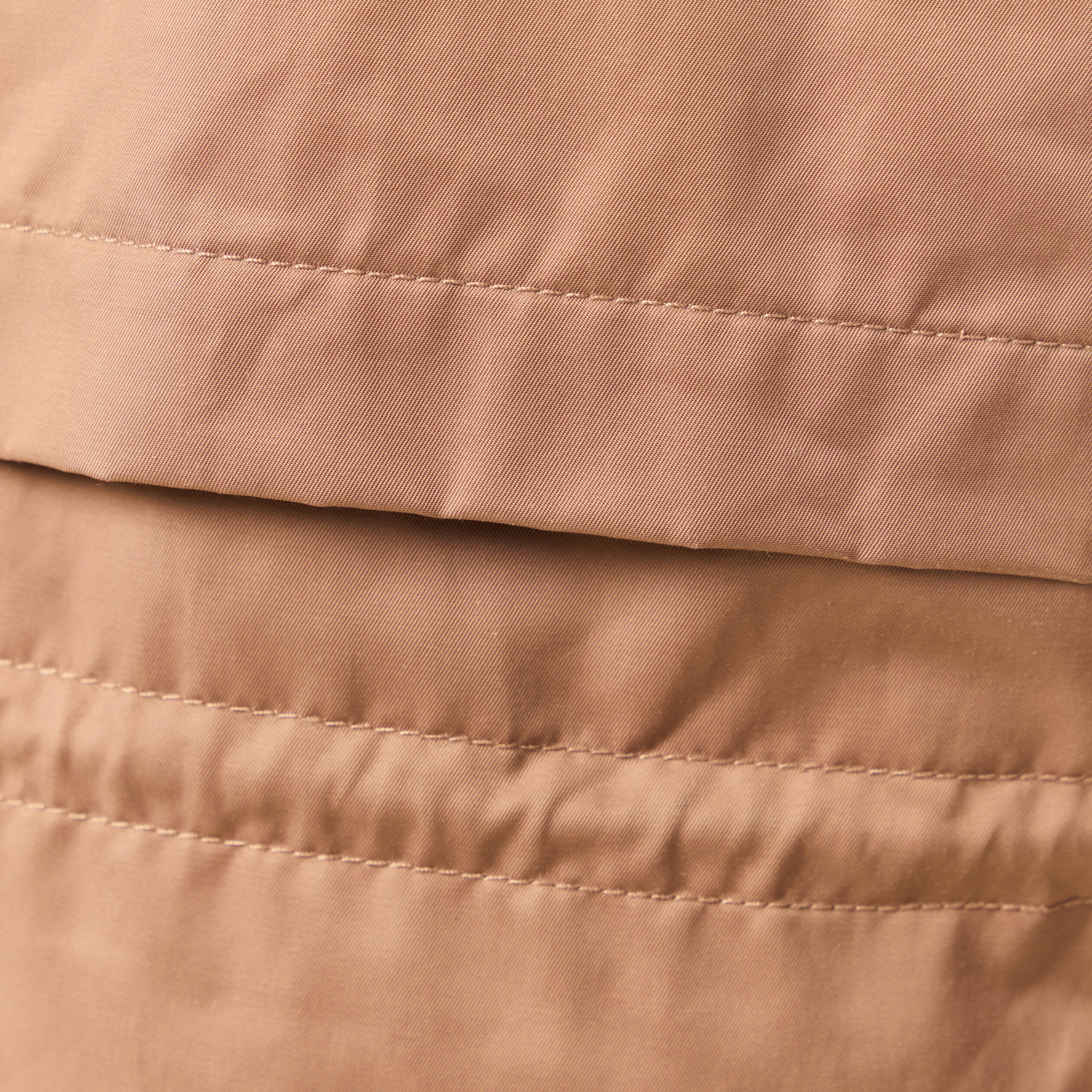 Parka droite &agrave; capuche marron clair femme