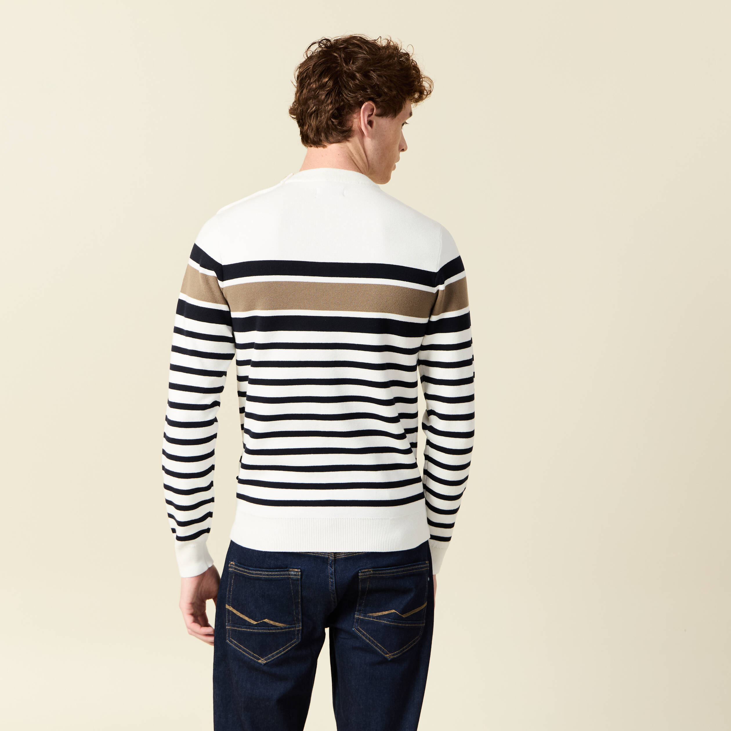 pull manches longues ecru homme Pull manches longues ecru homme