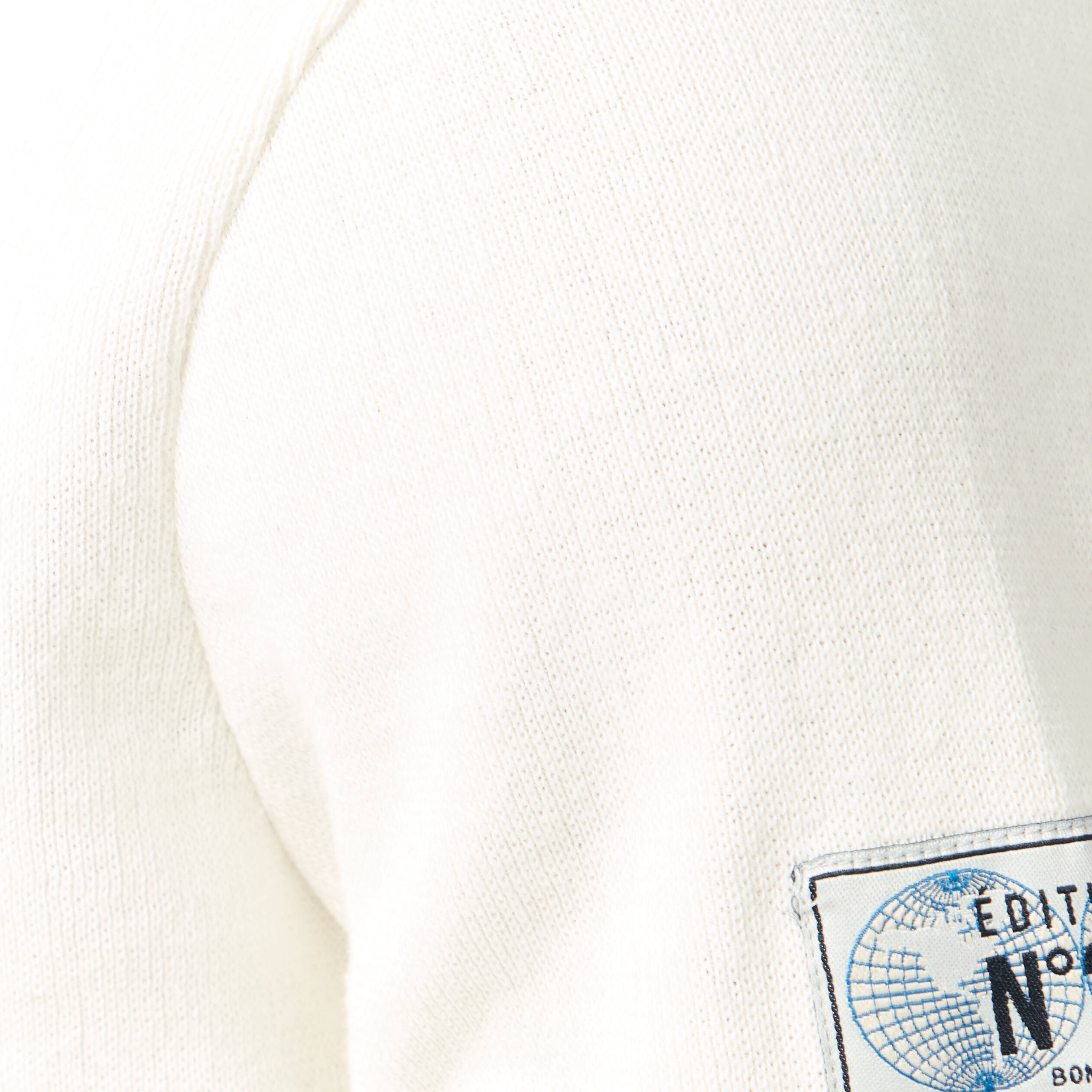 Pull fin col rond manches longues ecru homme