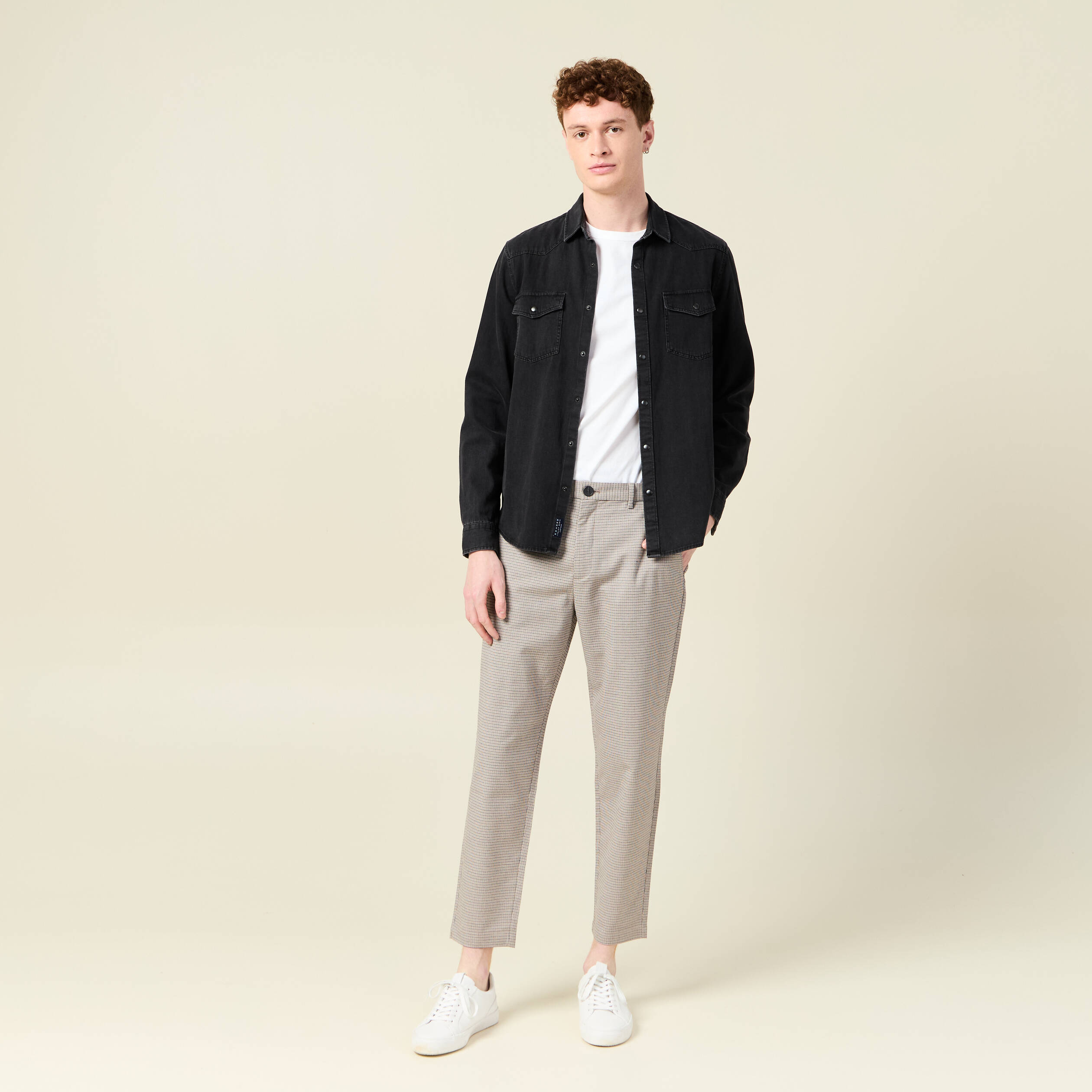 Pantalon chino beige homme