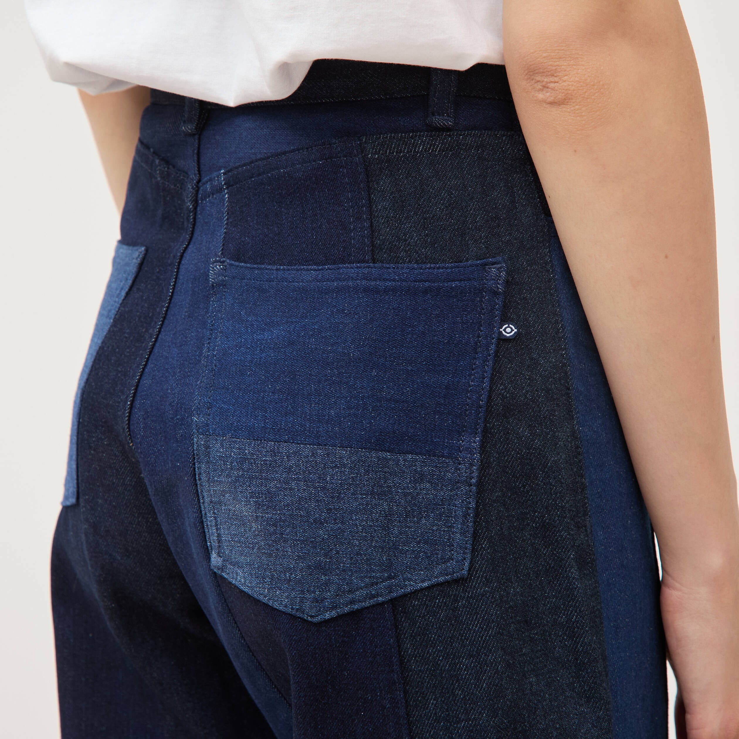 Jeans barrel taille standard denim stone femme