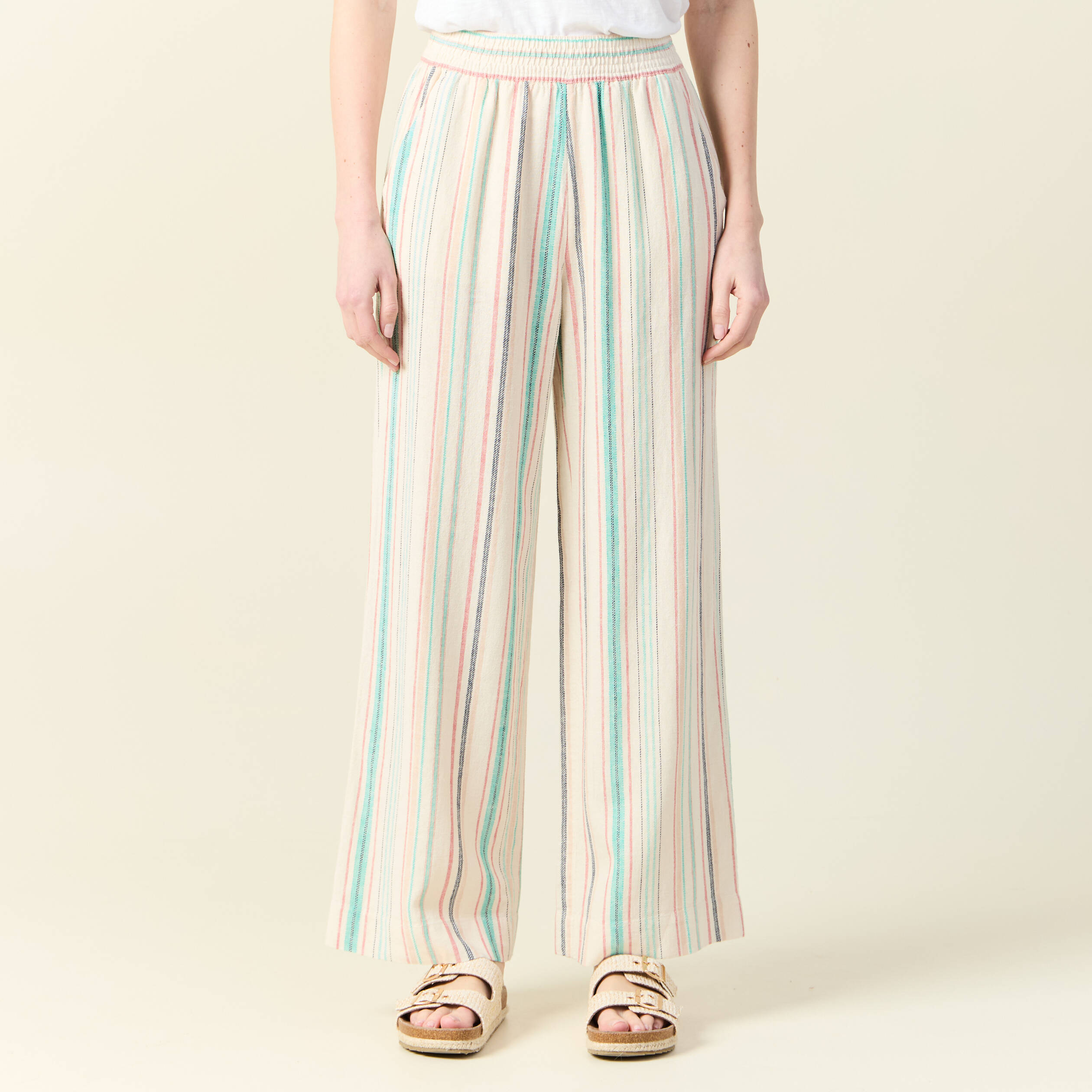pantalon large fluide blanc femme Pantalon large fluide blanc femme