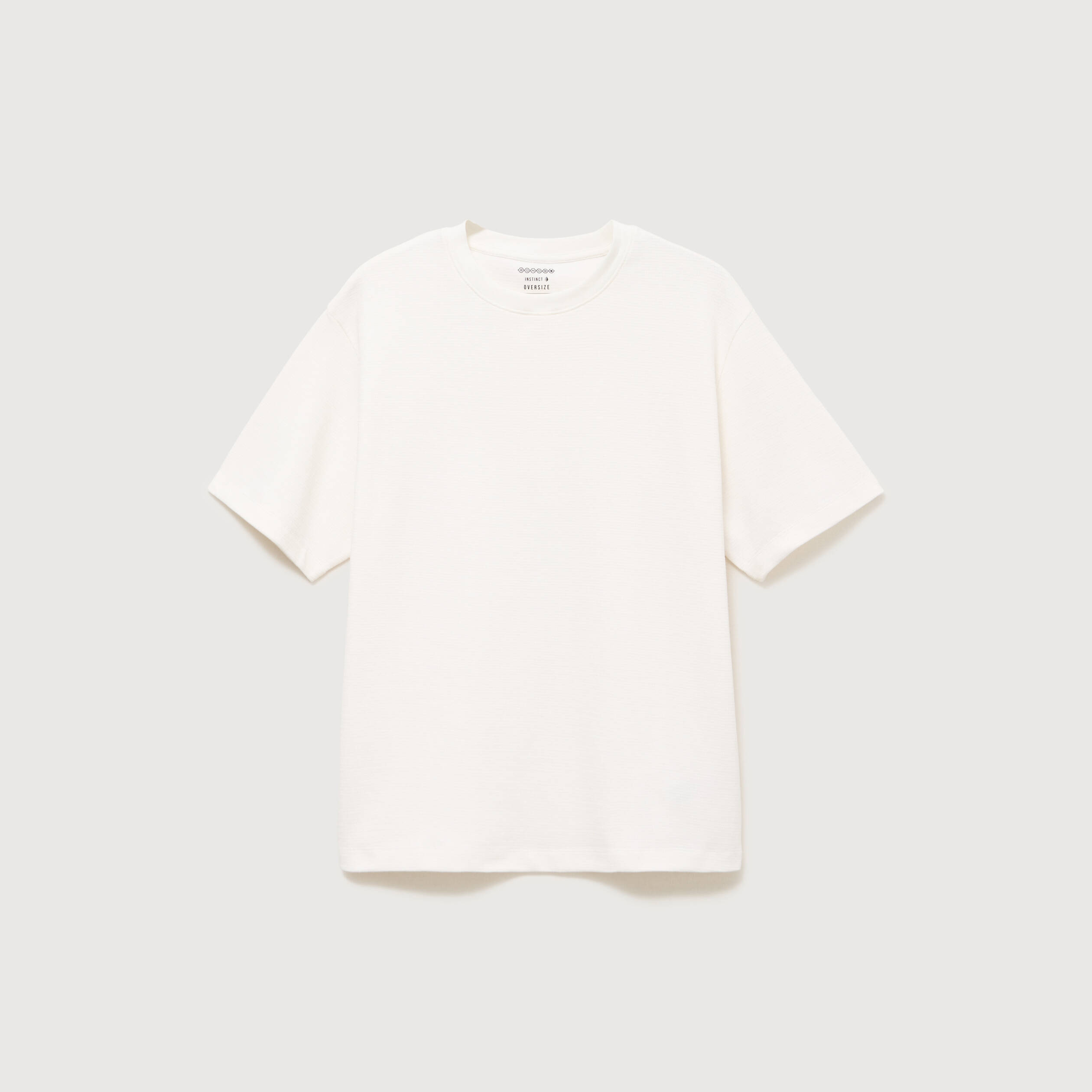 T-shirt ras de cou manches courtes ecru homme