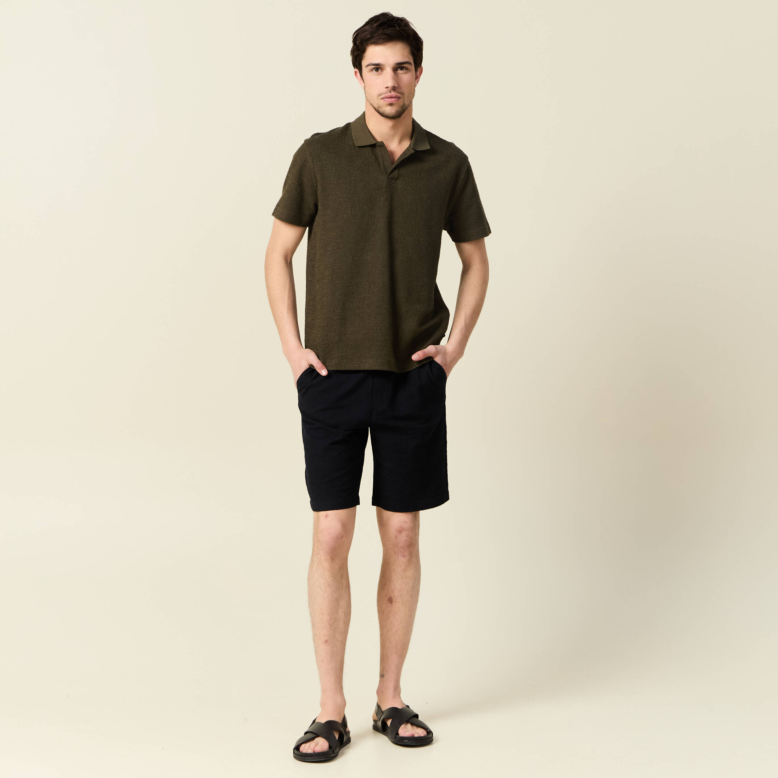 polo manches courtes vert kaki homme Polo manches courtes vert kaki homme