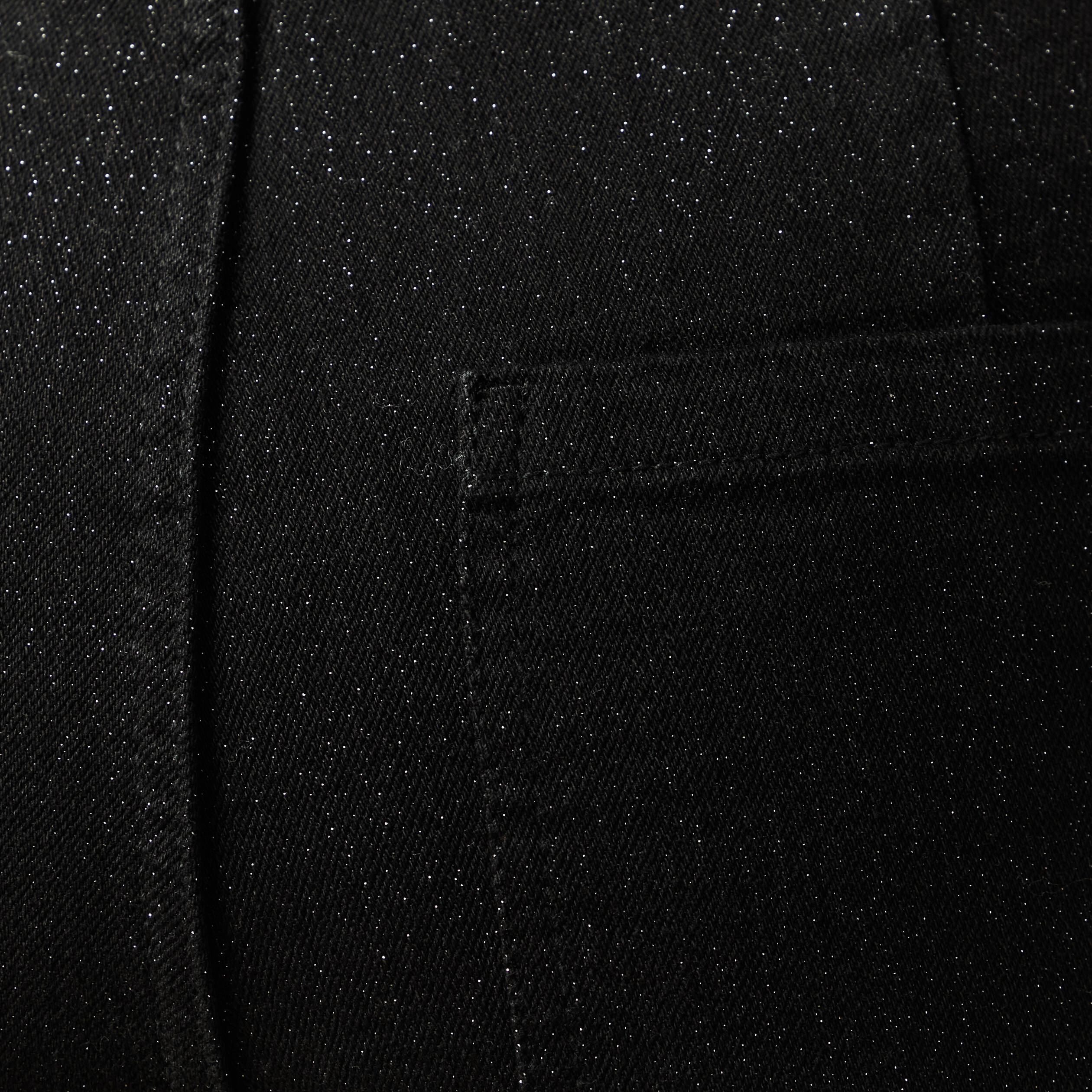 Jeans large taille haute denim noir femme