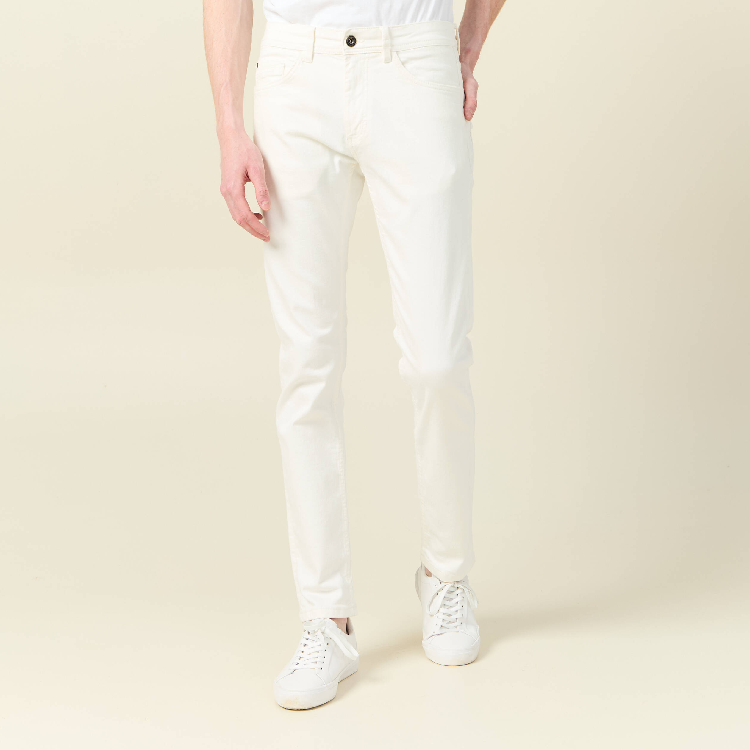 Jean slim blanc homme hotsell