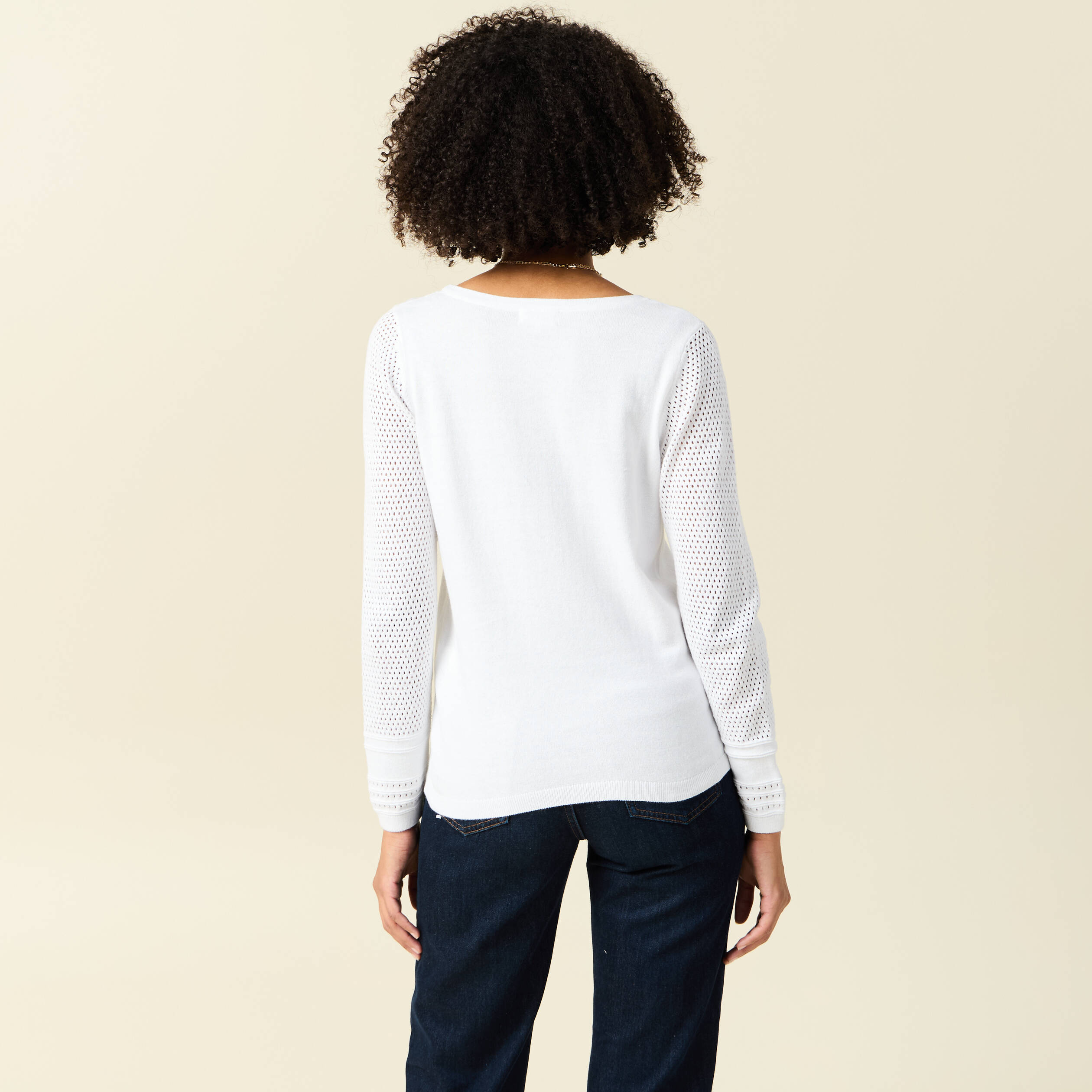 gilet manches longues boutonne blanc femme Gilet manches longues boutonné blanc femme
