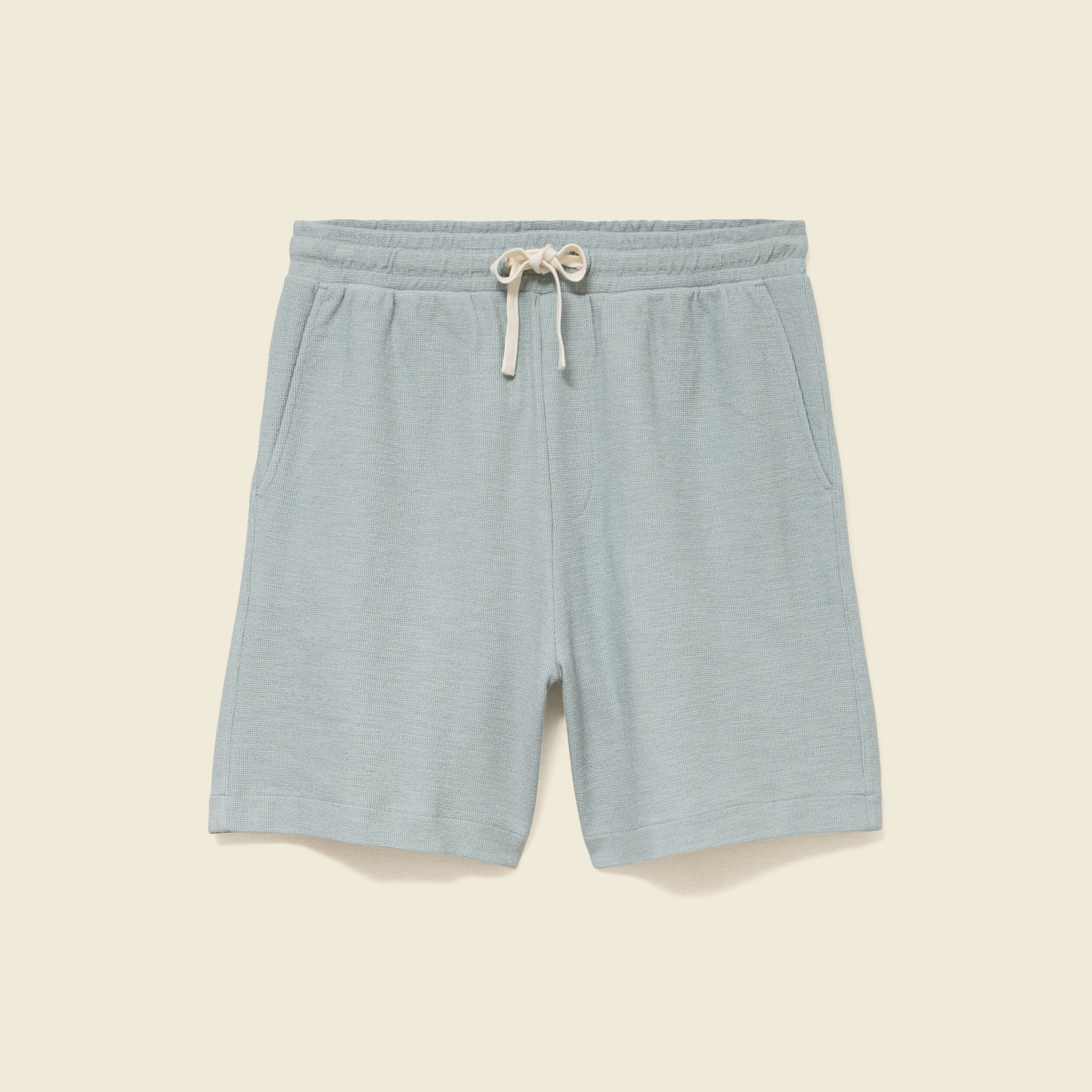 Short droit avec cordon vert clair homme