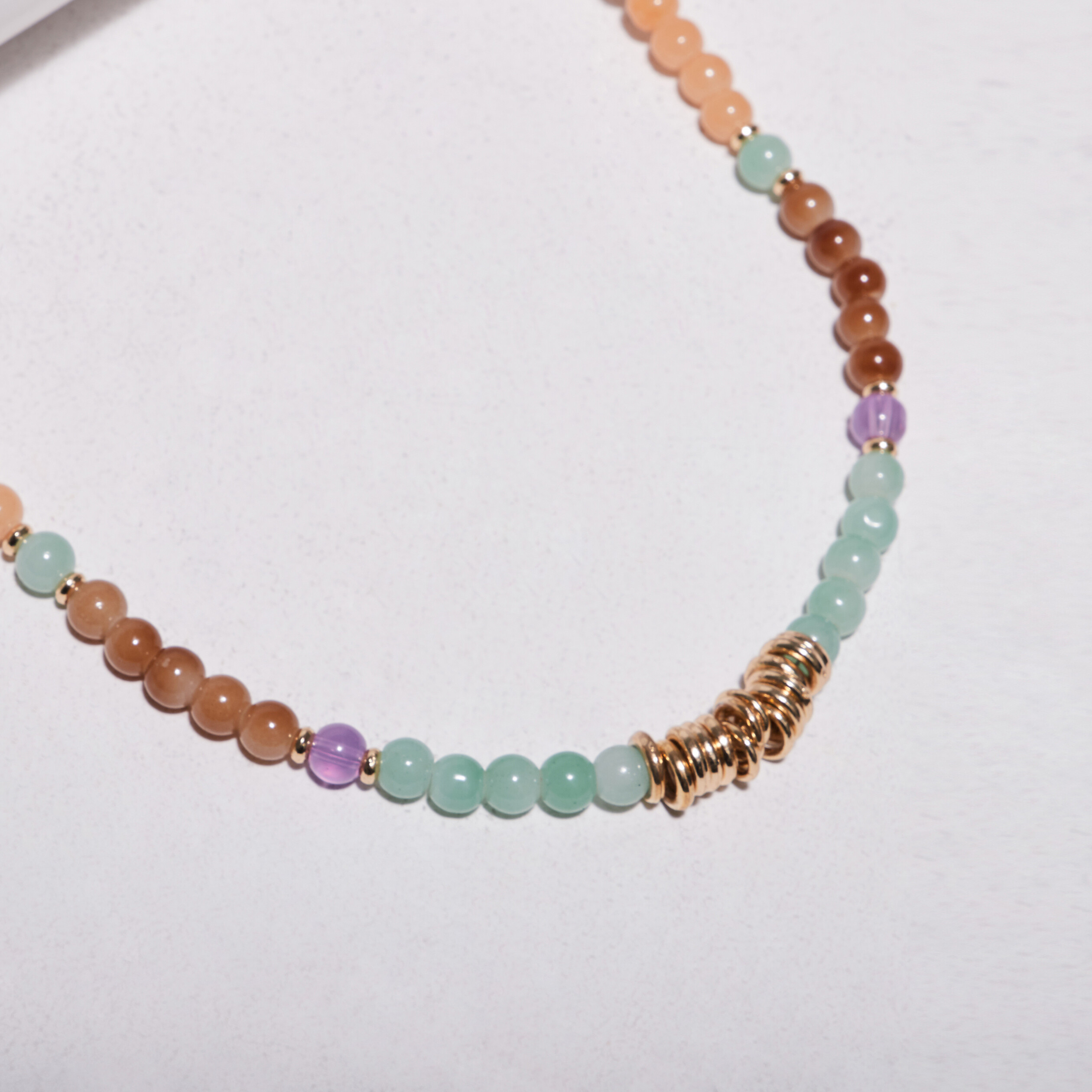 Perboles Rozems Collier avec perles rose clair femme | Bonobo
