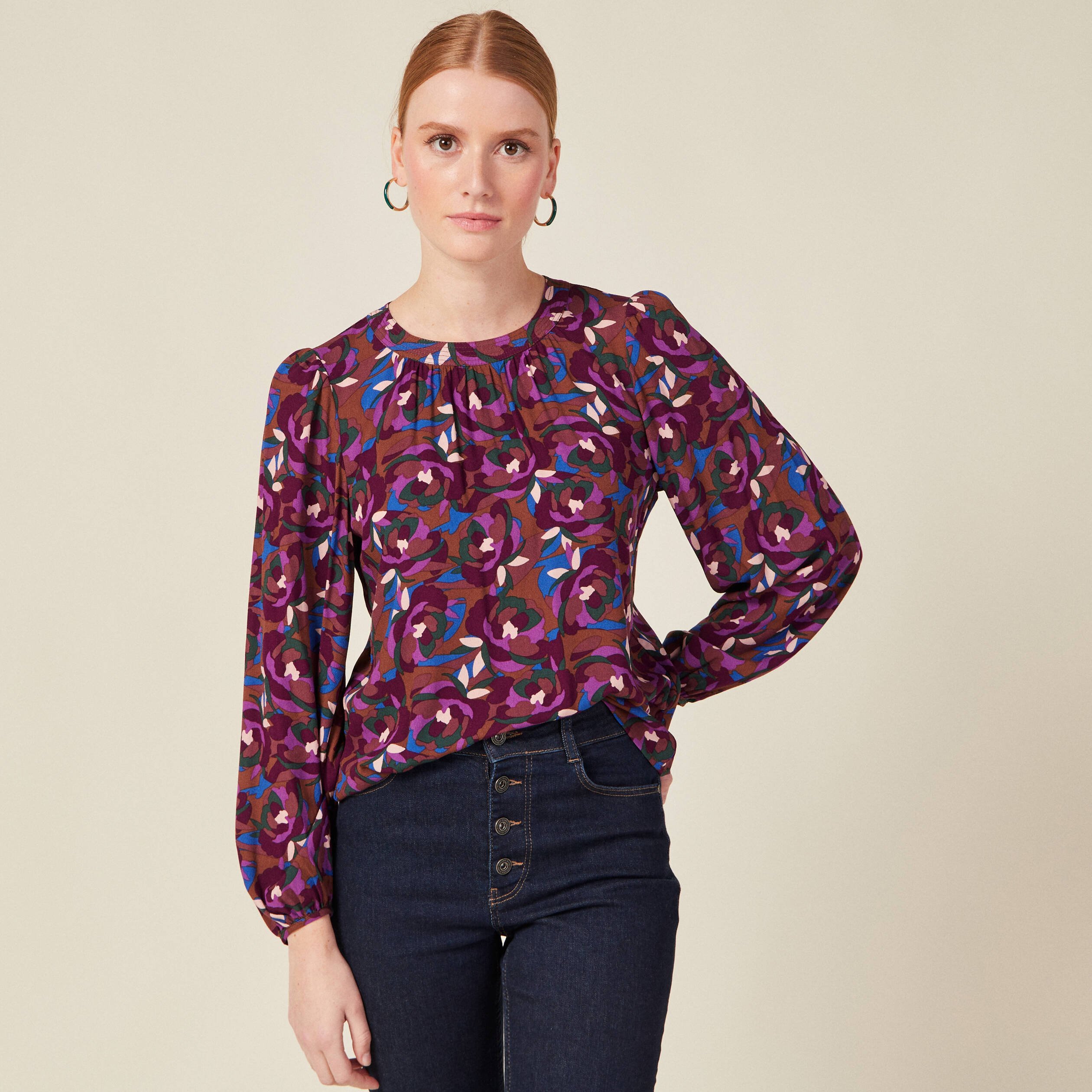 Blouse femme marron online