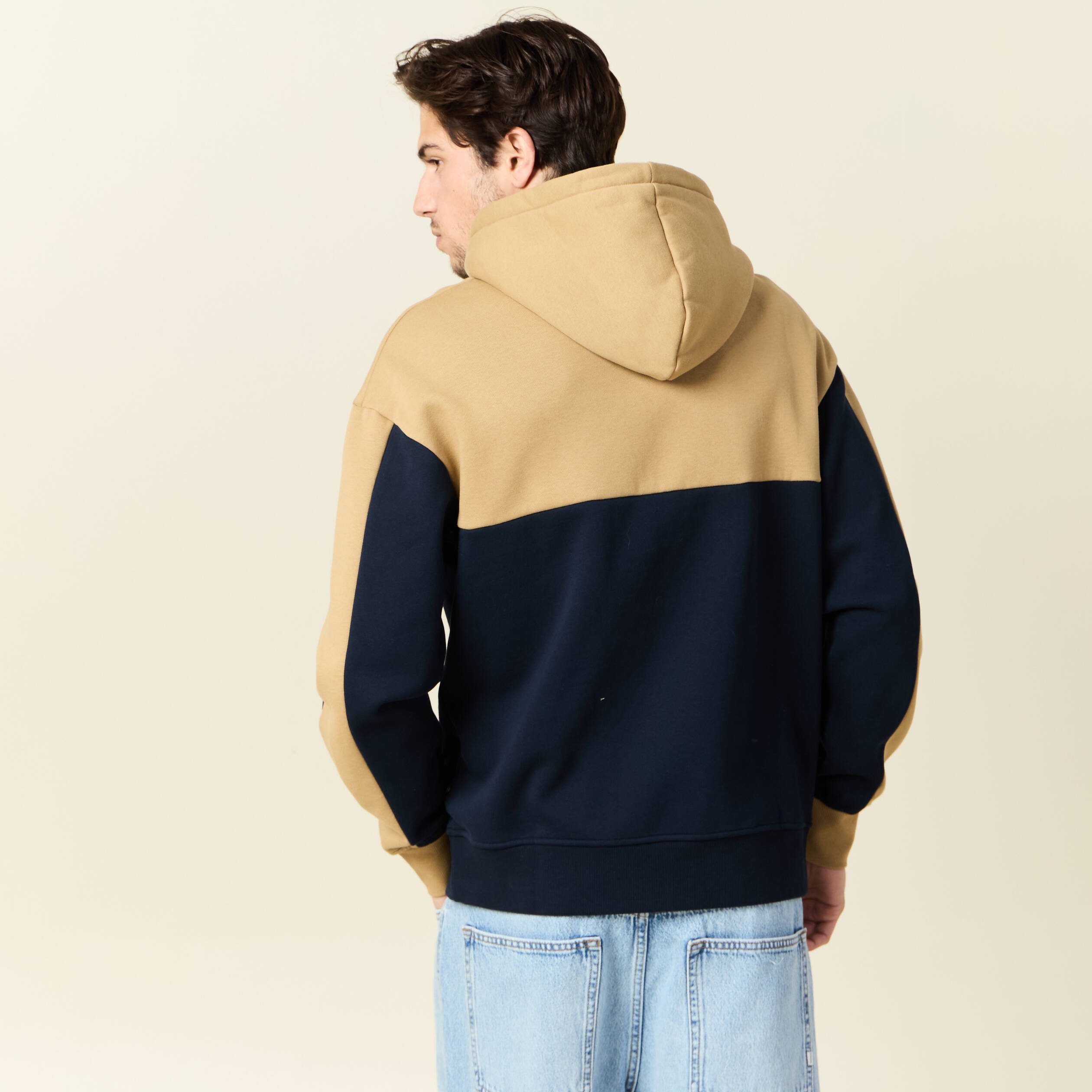 sweat a capuche doublee bleu marine homme Sweat à capuche doublée bleu marine homme