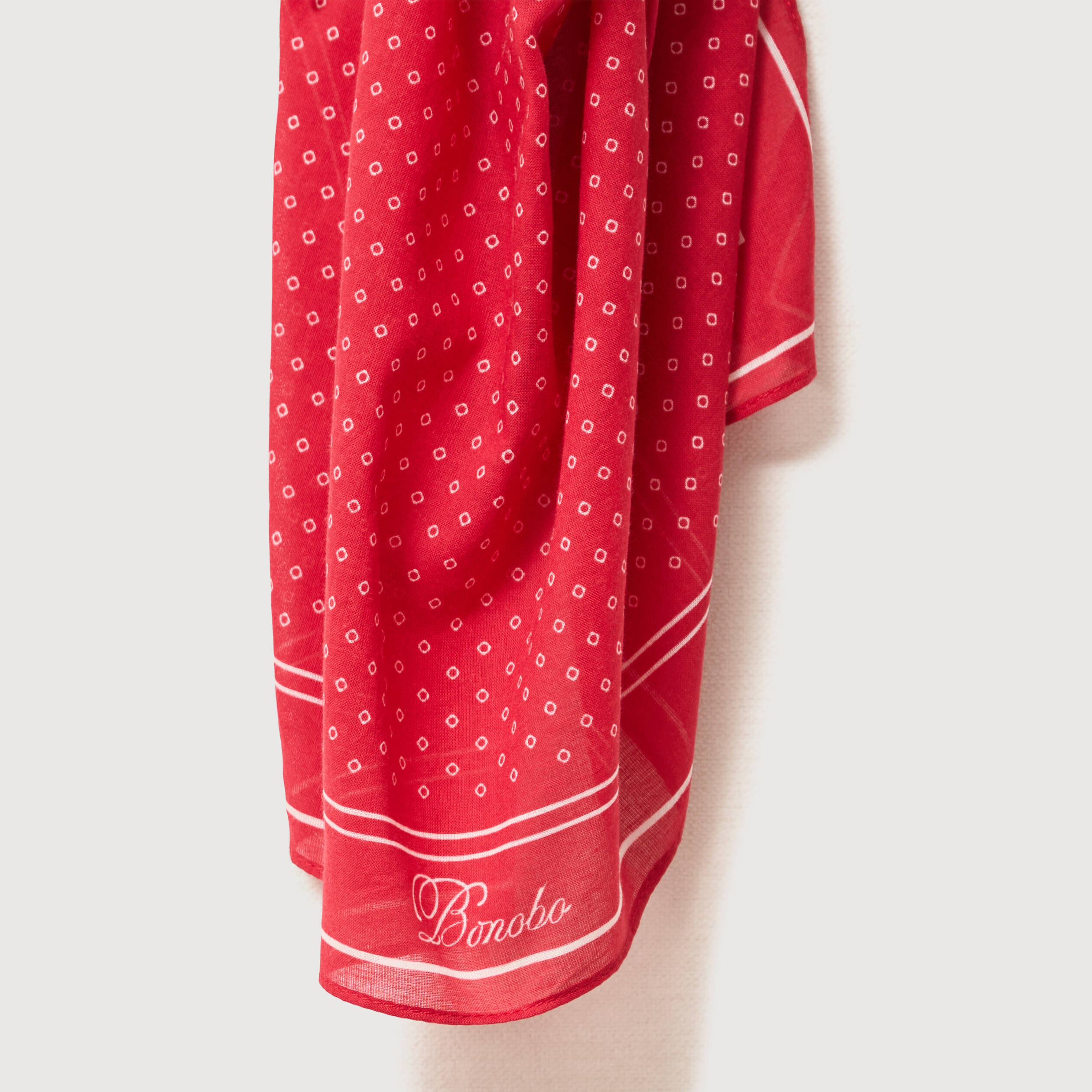 Foulard en coton rouge homme