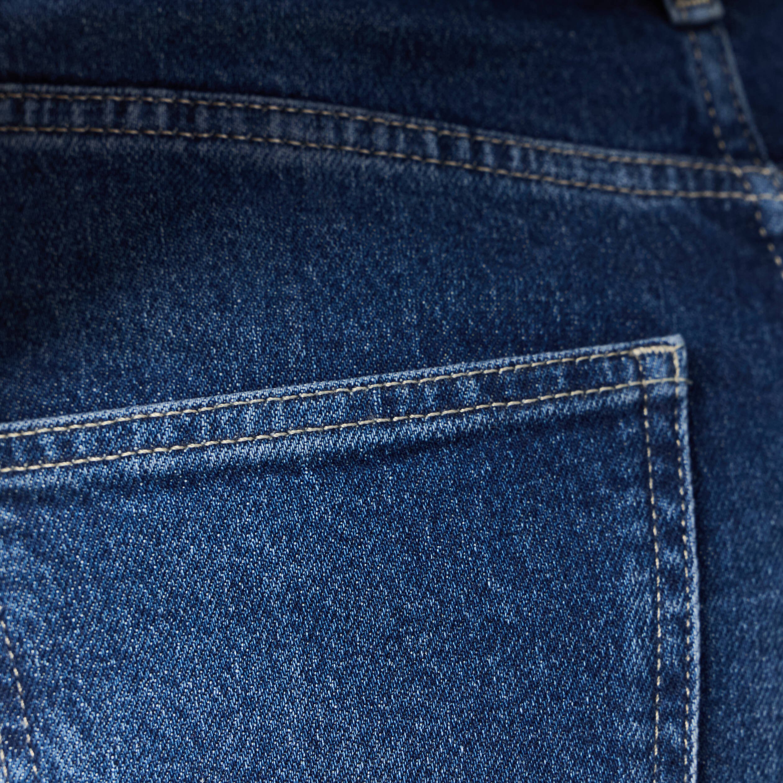 Jeans straight taille haute denim brut femme
