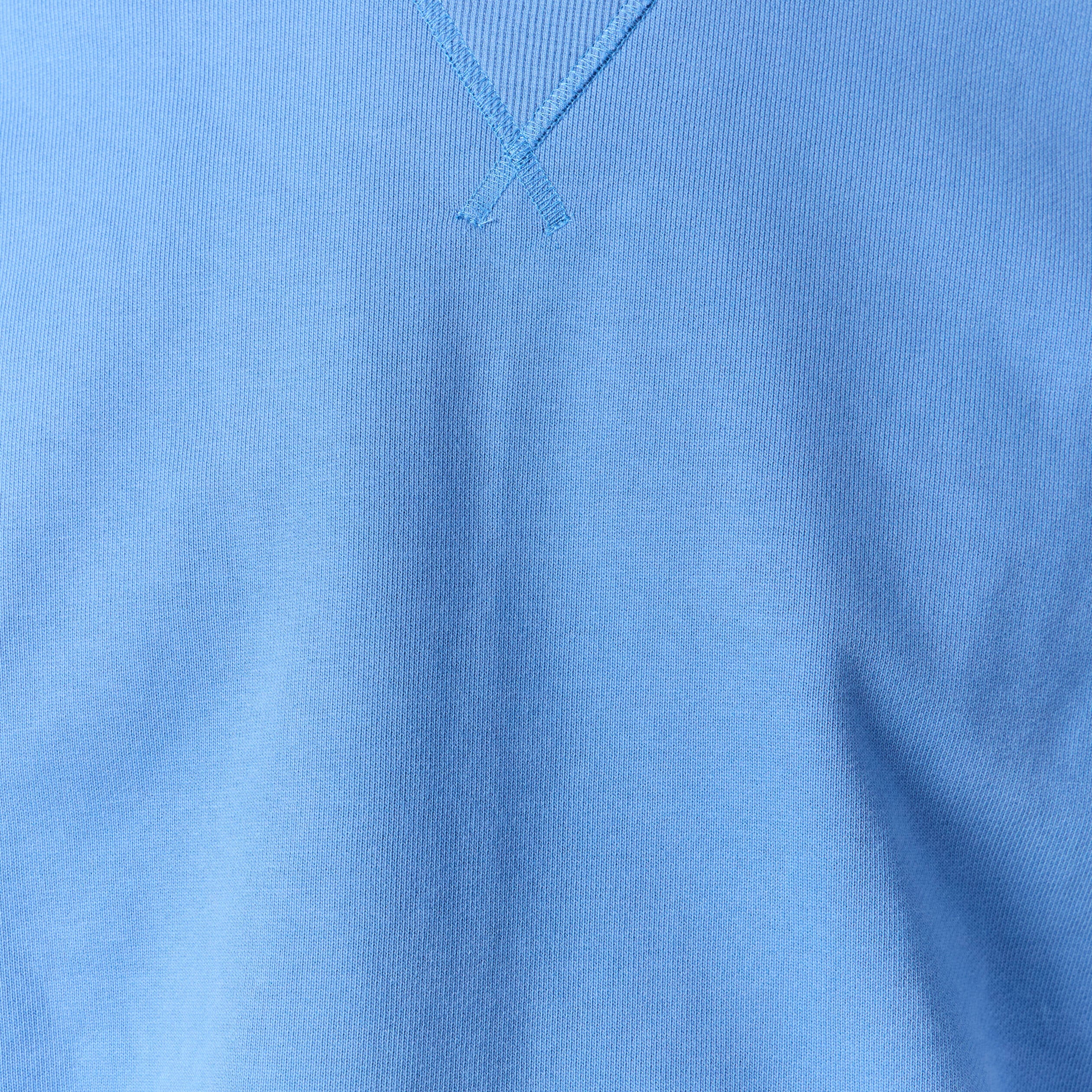 Sweat manches longues en coton bleu violet homme