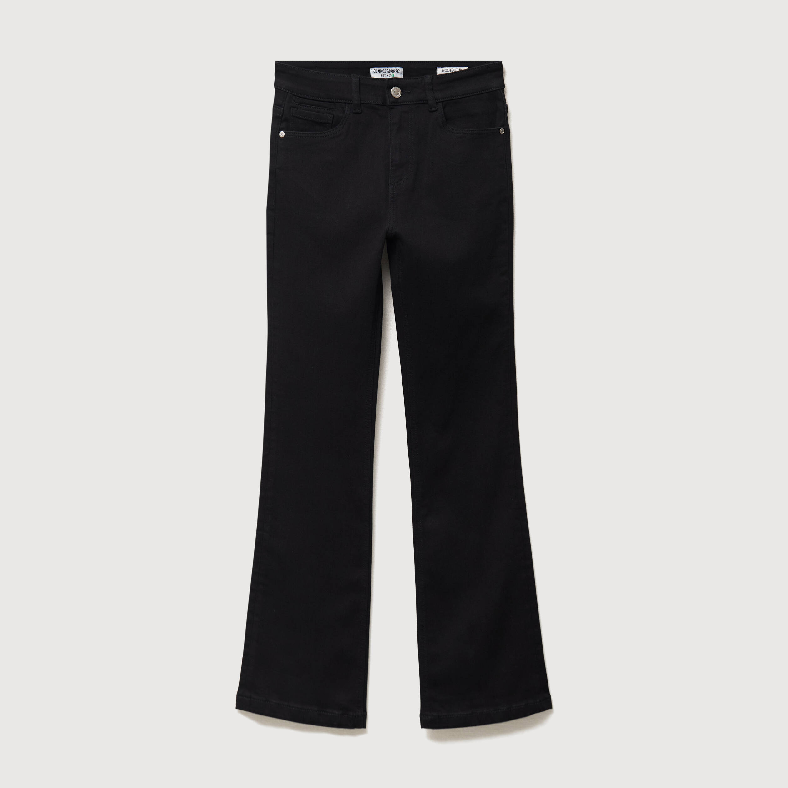 Jeans bootcut denim noir femme
