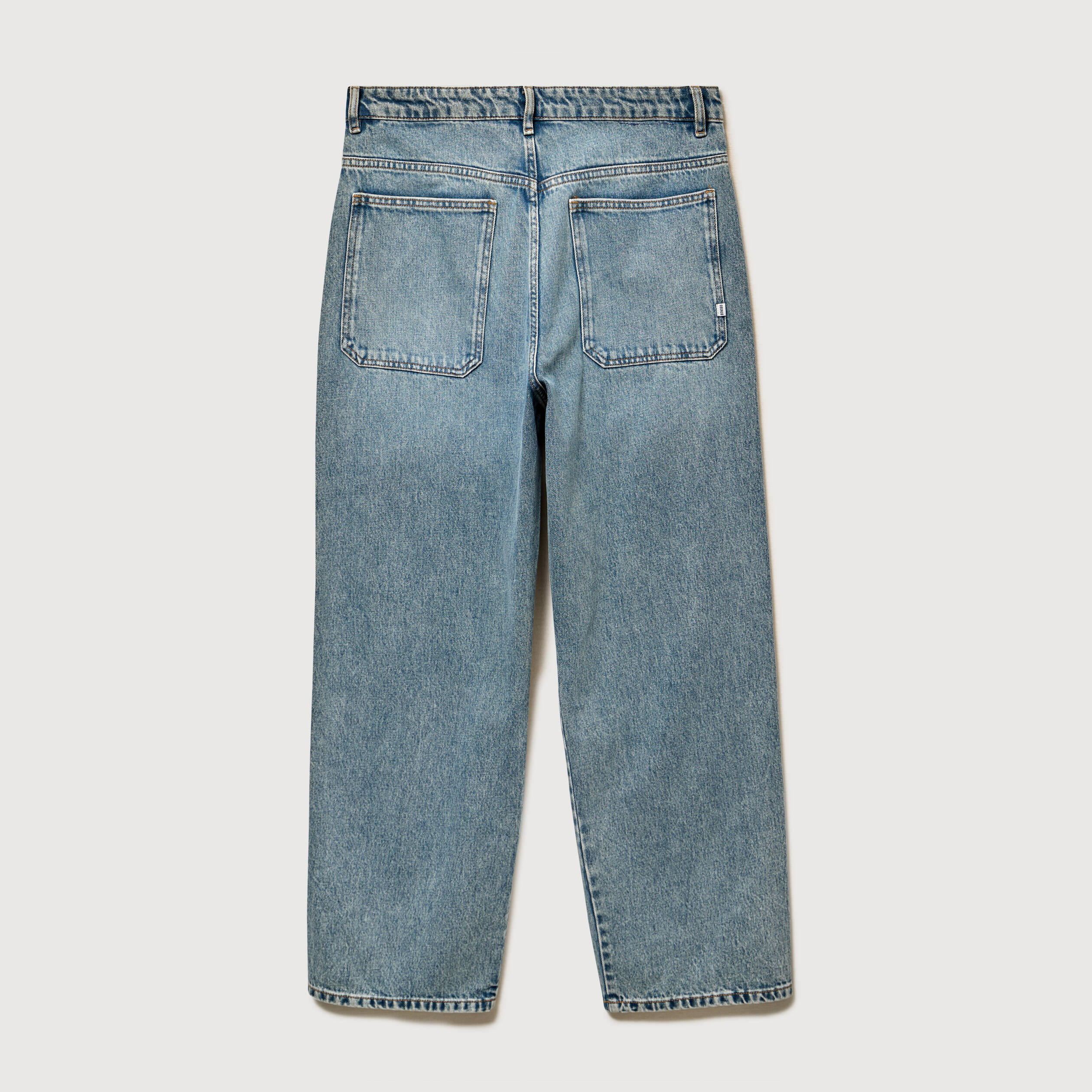 Jeans loose longueur 32 en coton denim dirty homme