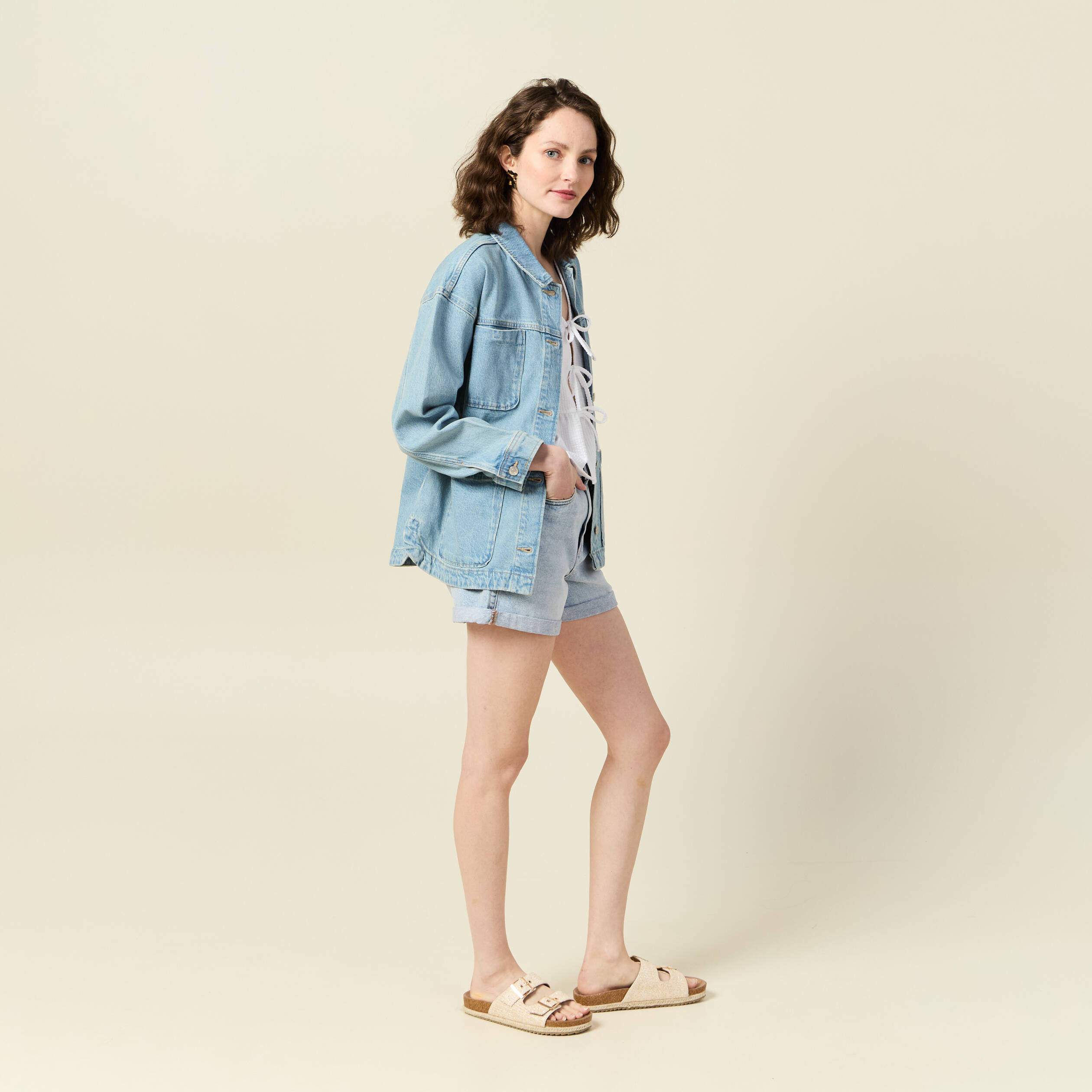surchemise en jean denim used femme Surchemise en jean denim used femme