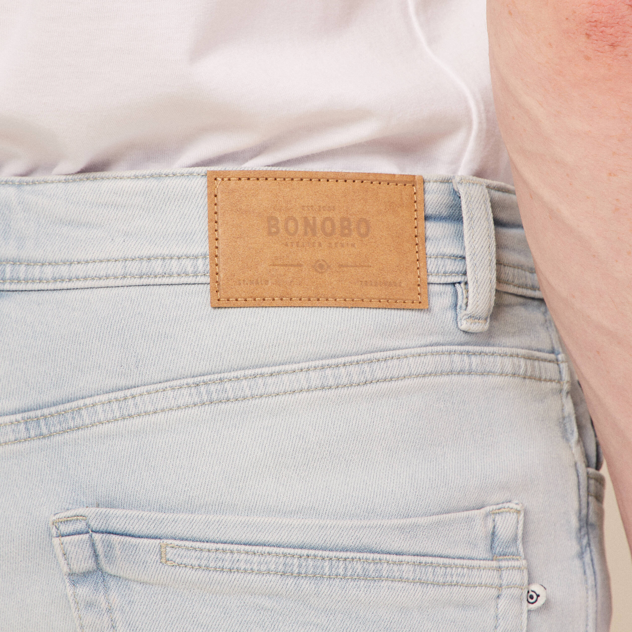 jeans slim eco responsable denim snow bleach homme Jeans slim éco-responsable denim snow bleach homme
