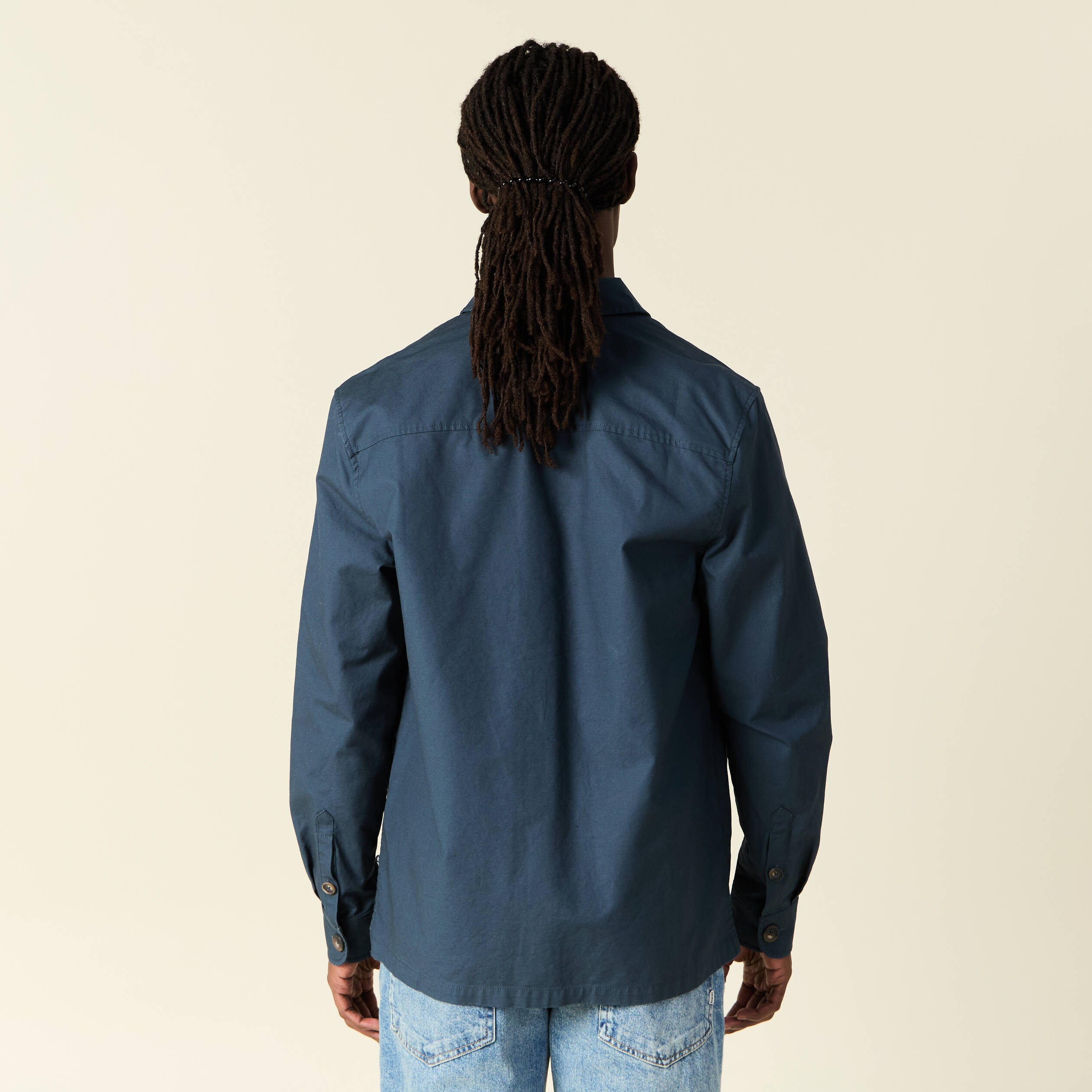surchemise manches longues bleu marine homme Surchemise manches longues bleu marine homme
