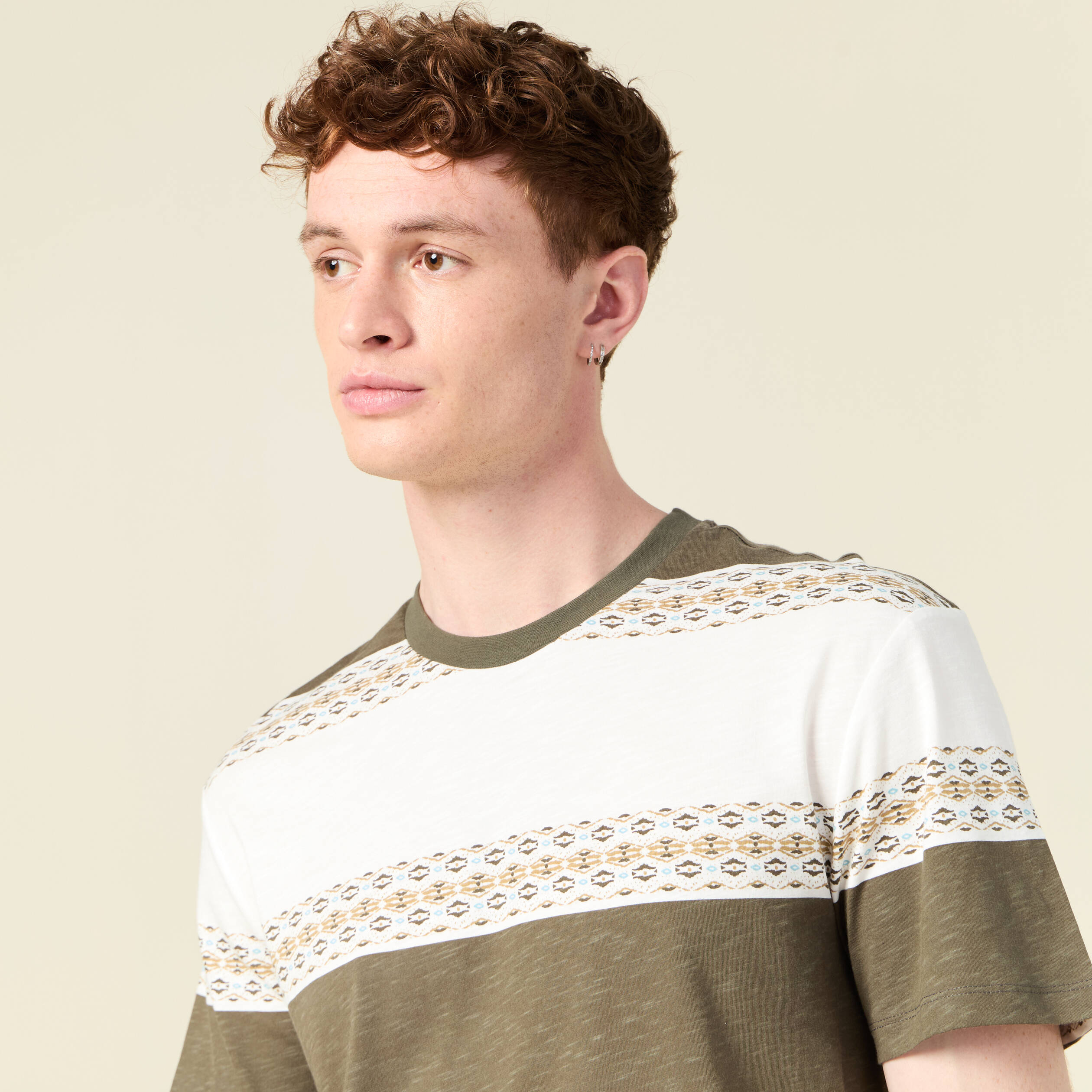 t shirt manches courtes vert kaki homme T-shirt manches courtes vert kaki homme