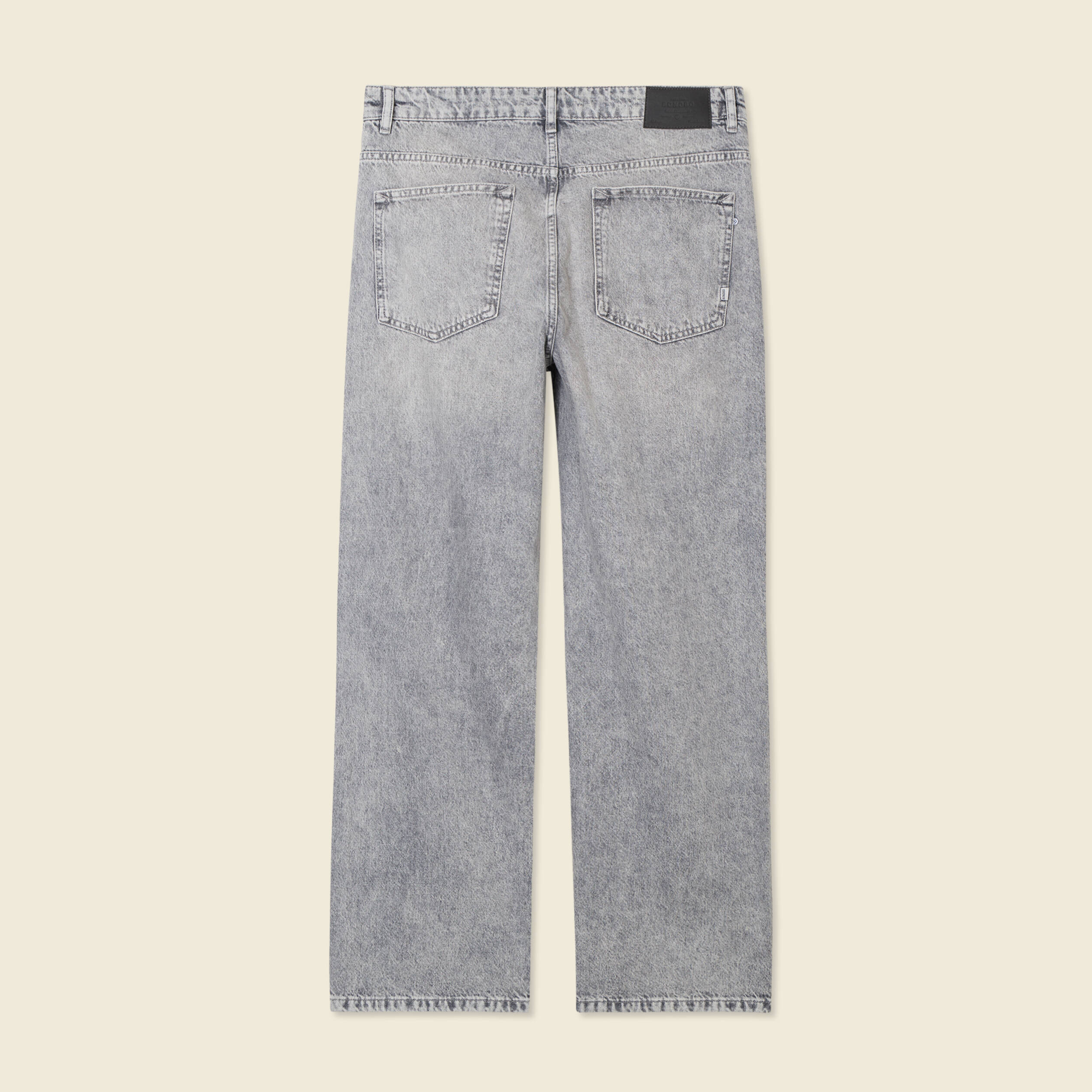 Jeans large 5 poches longueur 32 denim snow gris homme