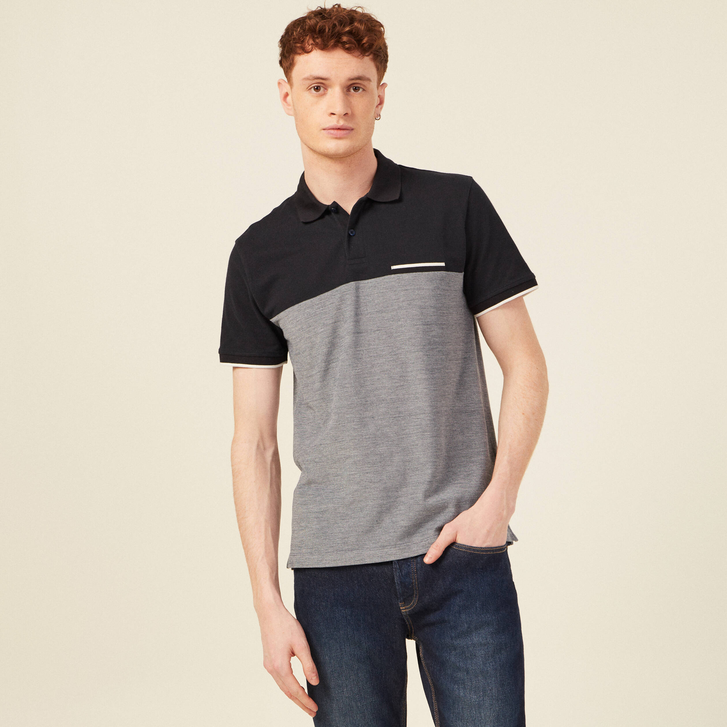 polo eco responsable bleu marine homme Polo éco-responsable bleu marine homme
