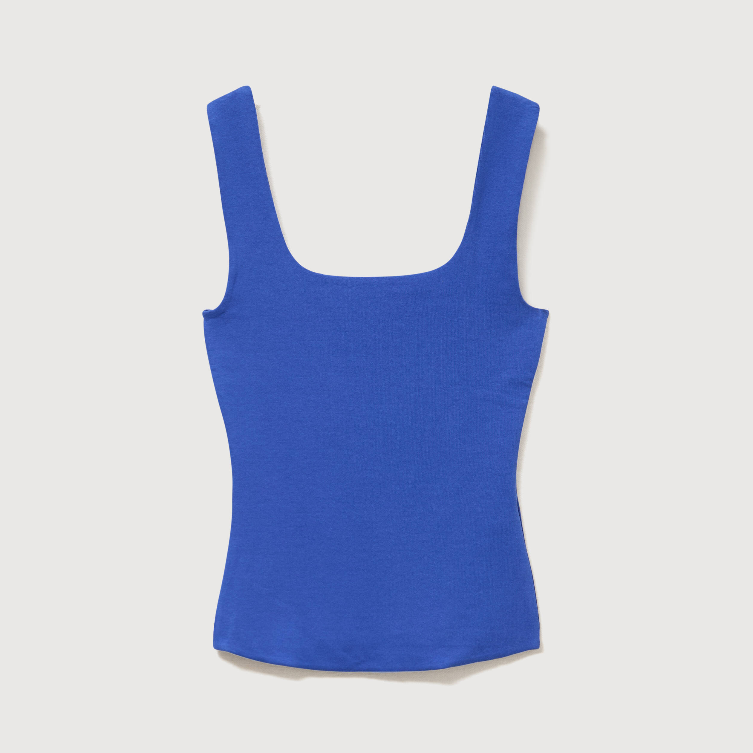 D&eacute;bardeur ajust&eacute; col carr&eacute; bleu electrique femme